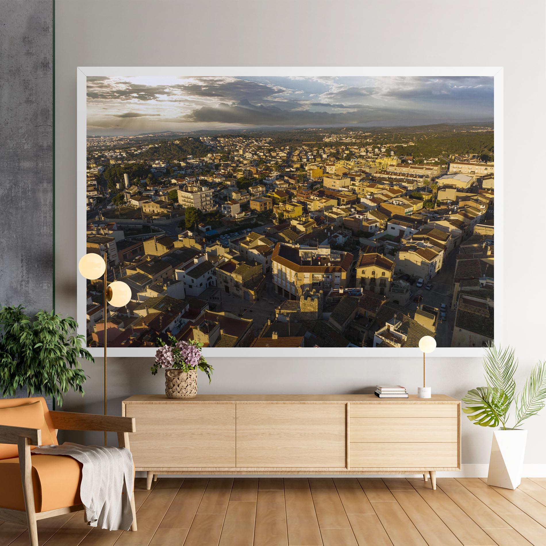 Tablou Canvas Streets Town Sunrise mockup 9
