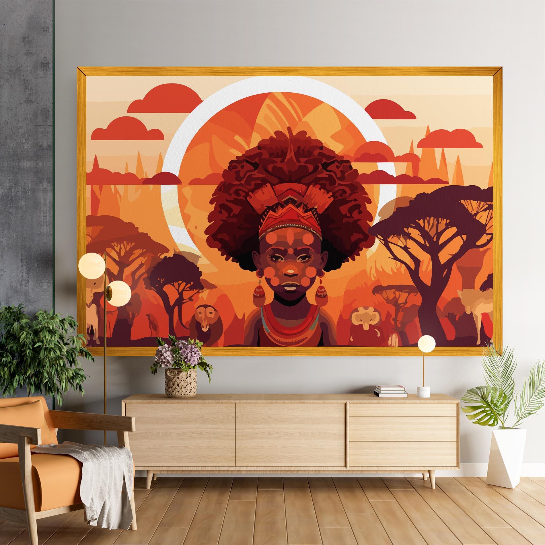 Tablou Canvas African Chid mockup 9