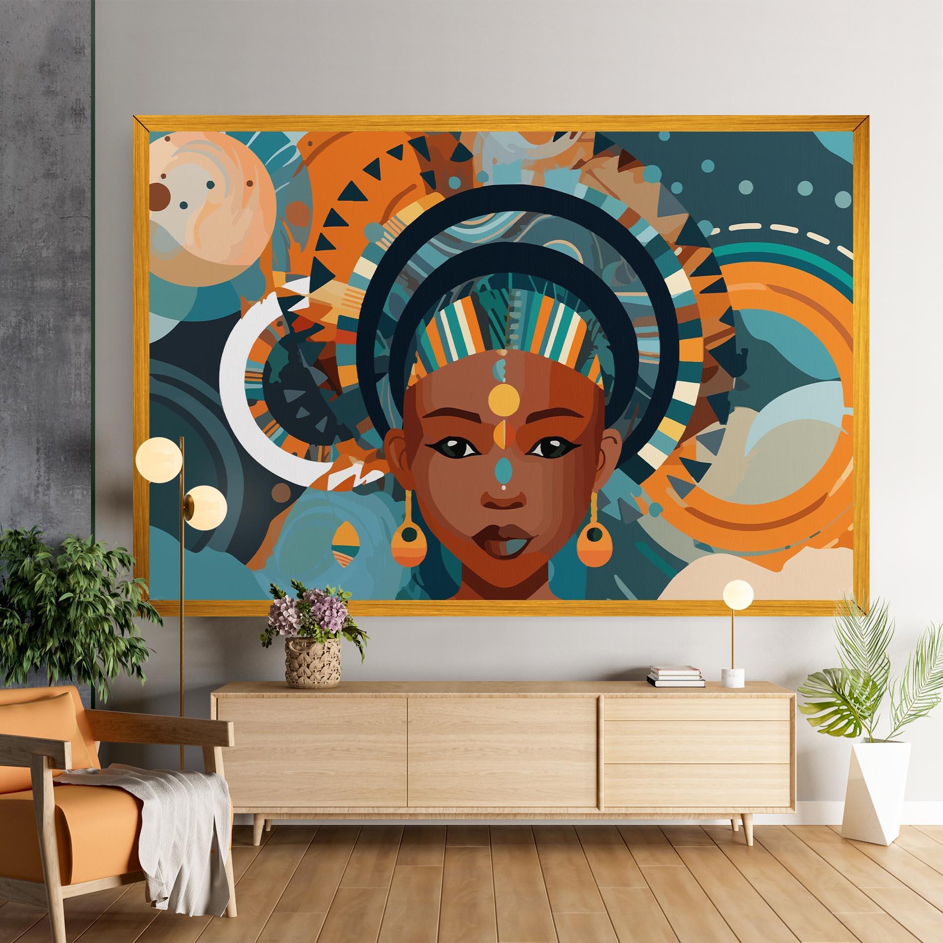 Tablou Canvas African Colorful Child mockup 9