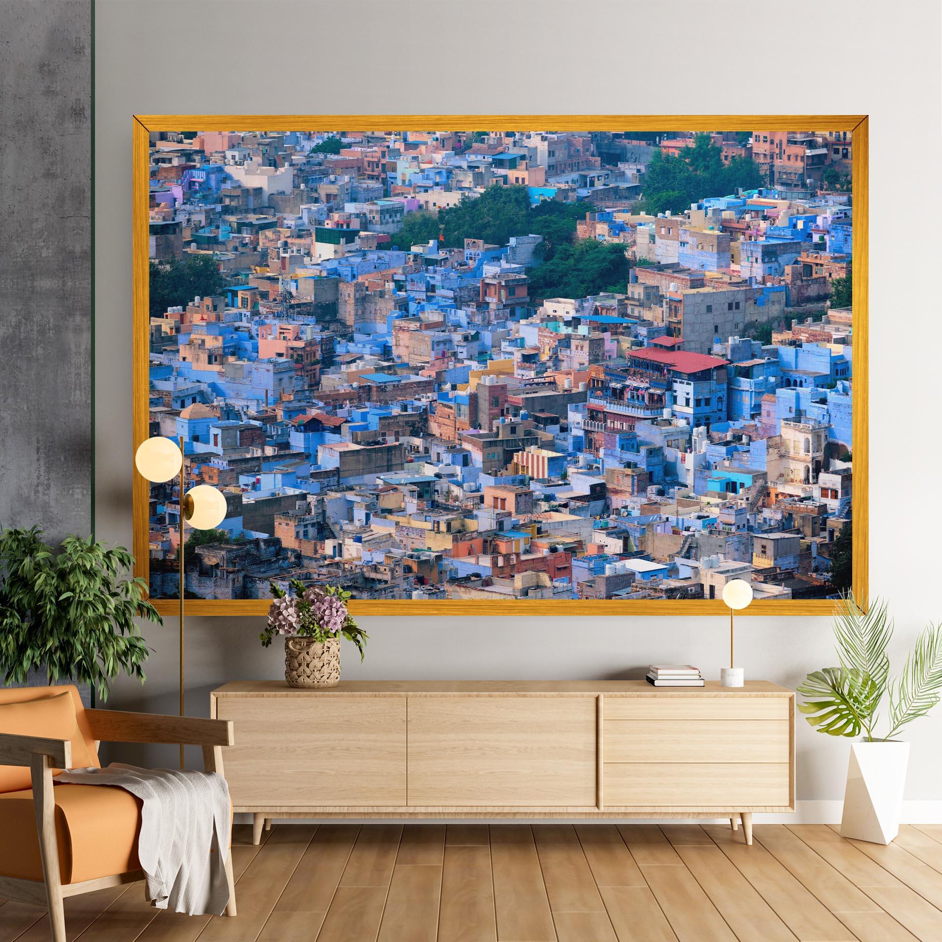 Tablou Canvas Blue City India mockup 9