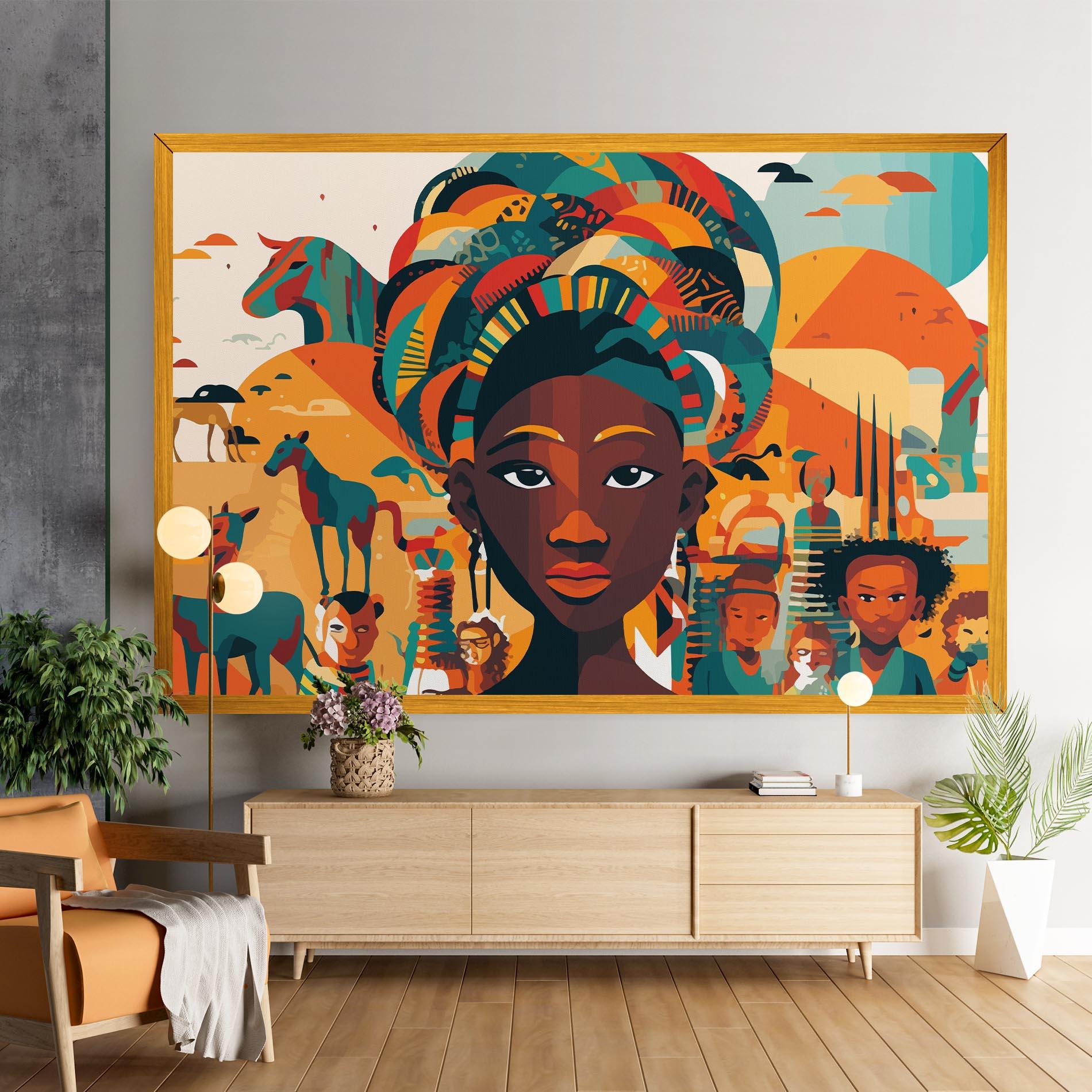 Tablou Canvas Child Africa Art mockup 9