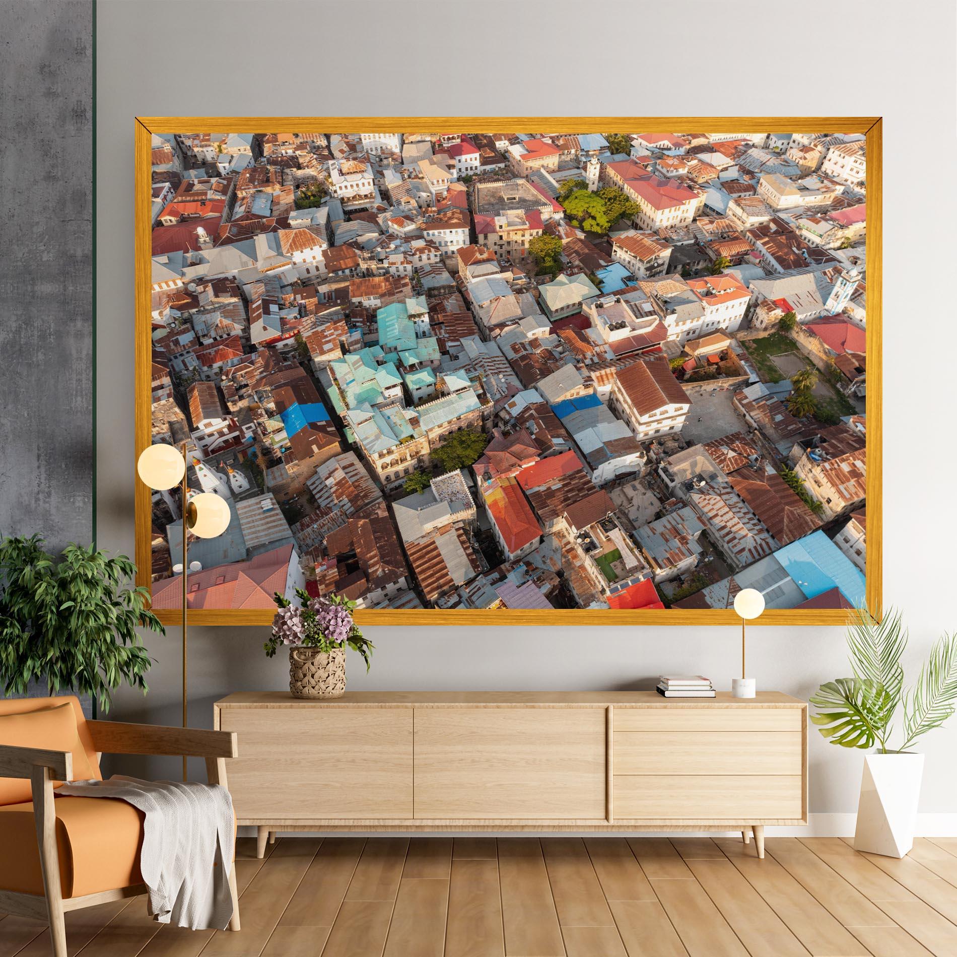 Tablou Canvas Island Tanzania Buildings mockup 9