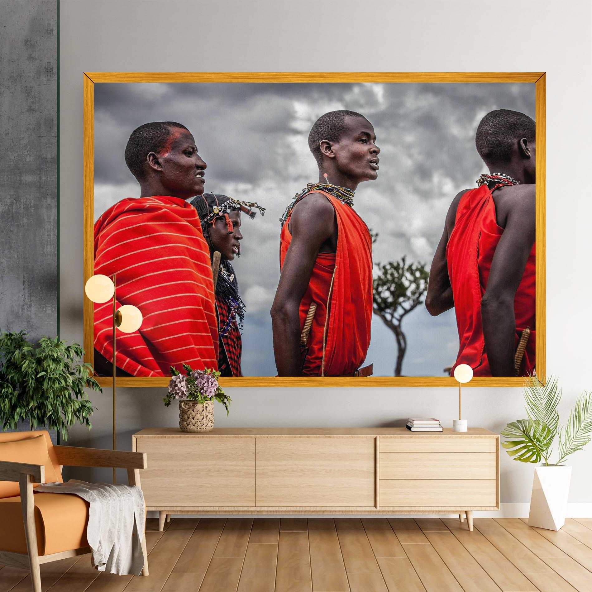 Tablou Canvas Red African Clothes mockup 9