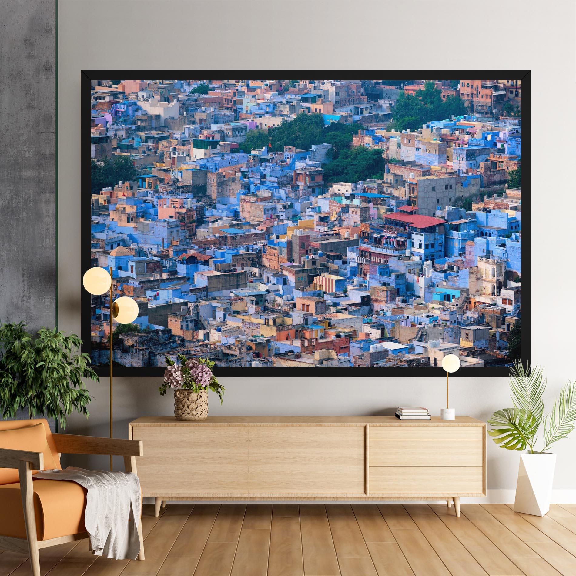 Tablou Canvas Blue City India mockup 9