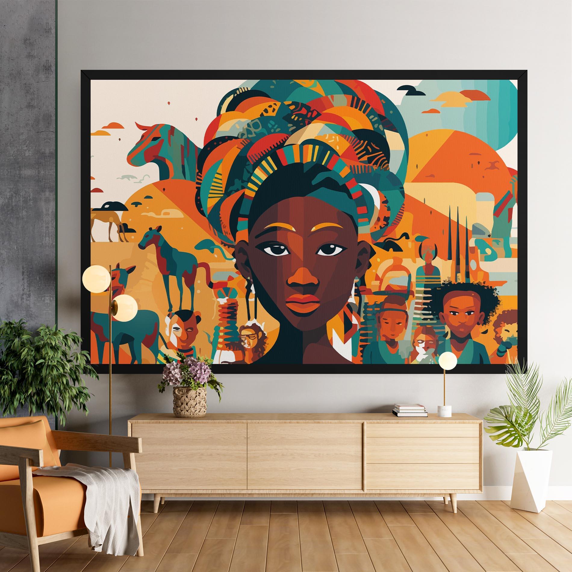 Tablou Canvas Child Africa Art mockup 9