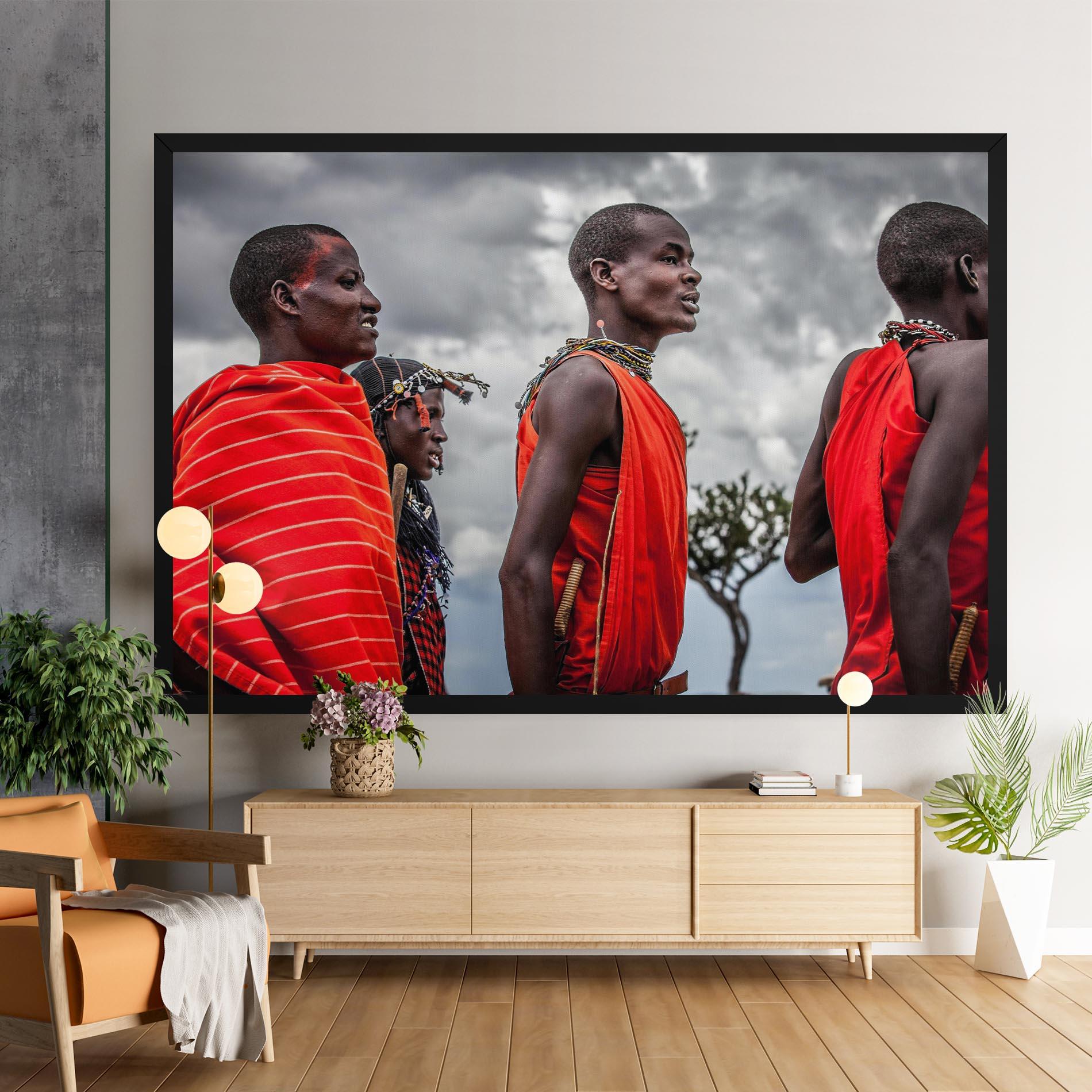Tablou Canvas Red African Clothes mockup 9