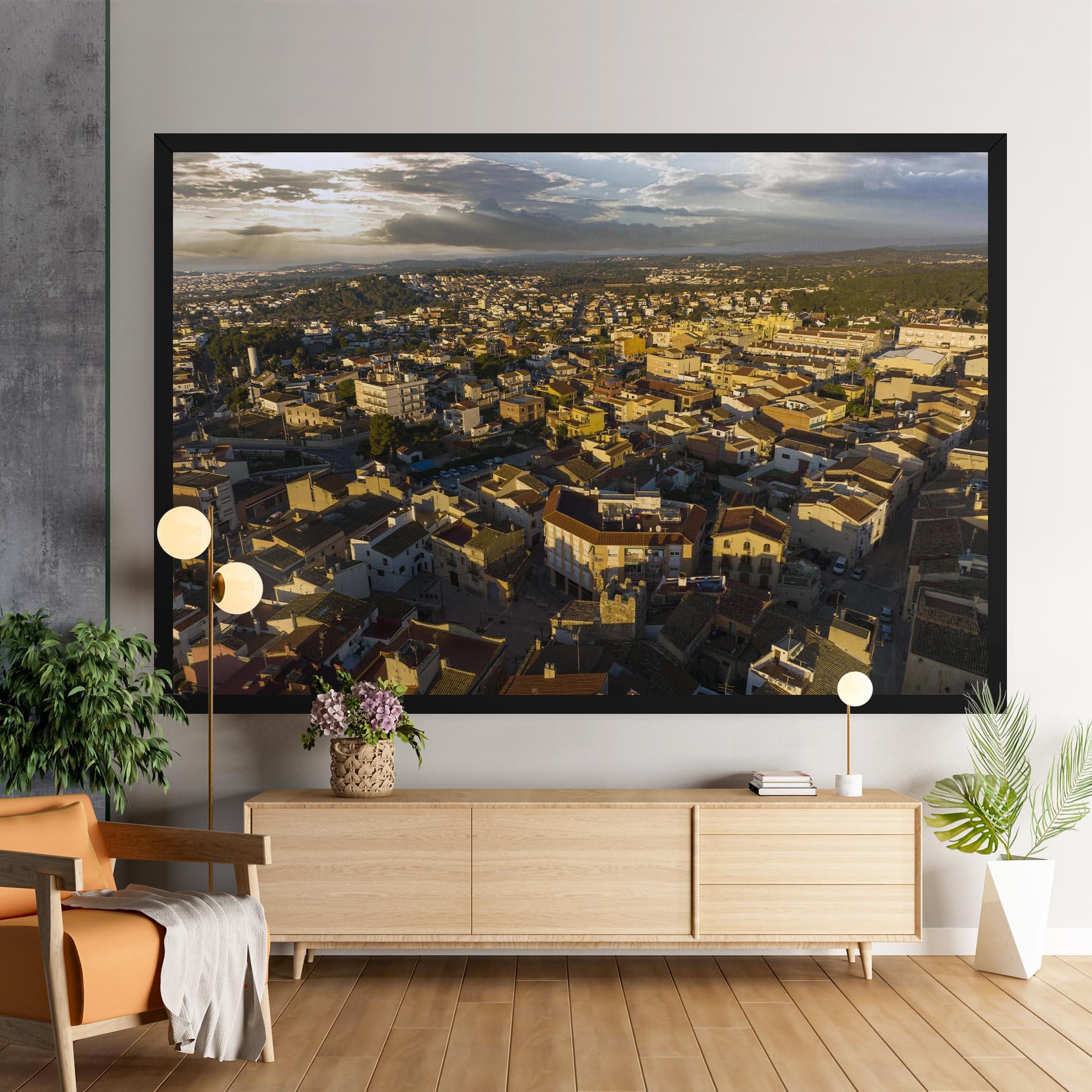 Tablou Canvas Streets Town Sunrise mockup 9