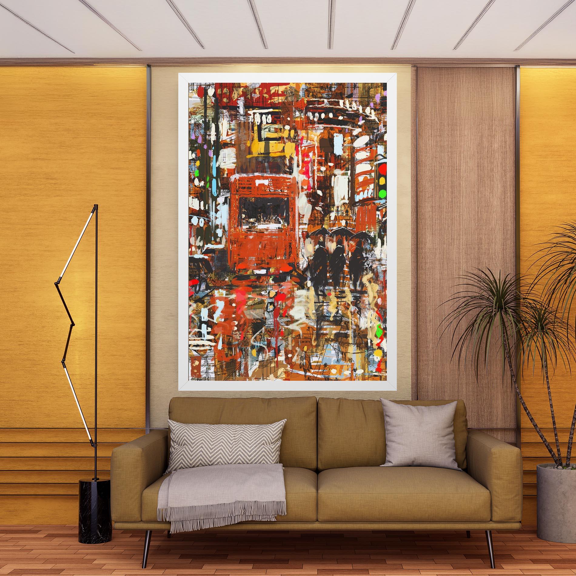 Tablou Canvas Seamless Colorful City mockup 9