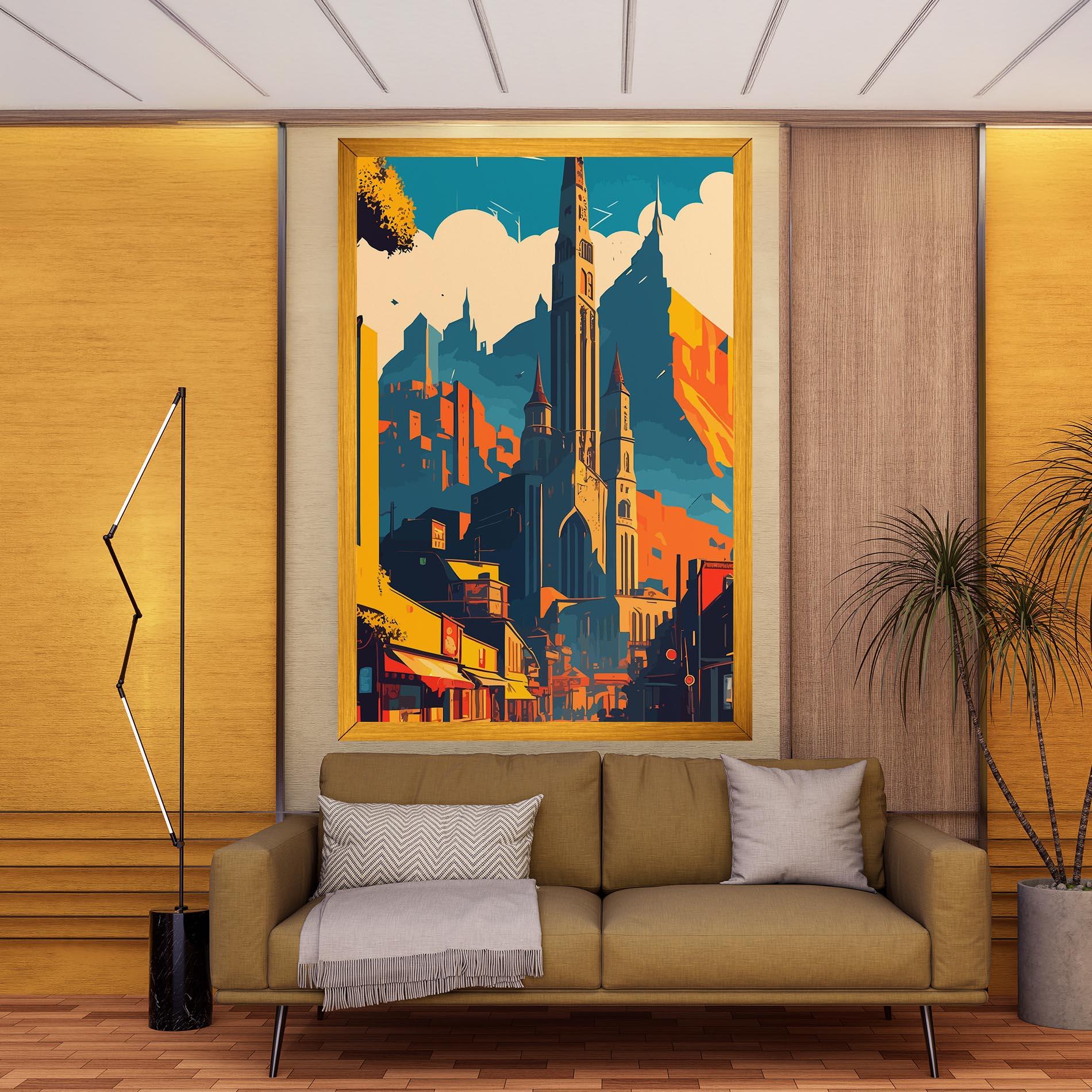 Tablou Canvas African Tower mockup 9