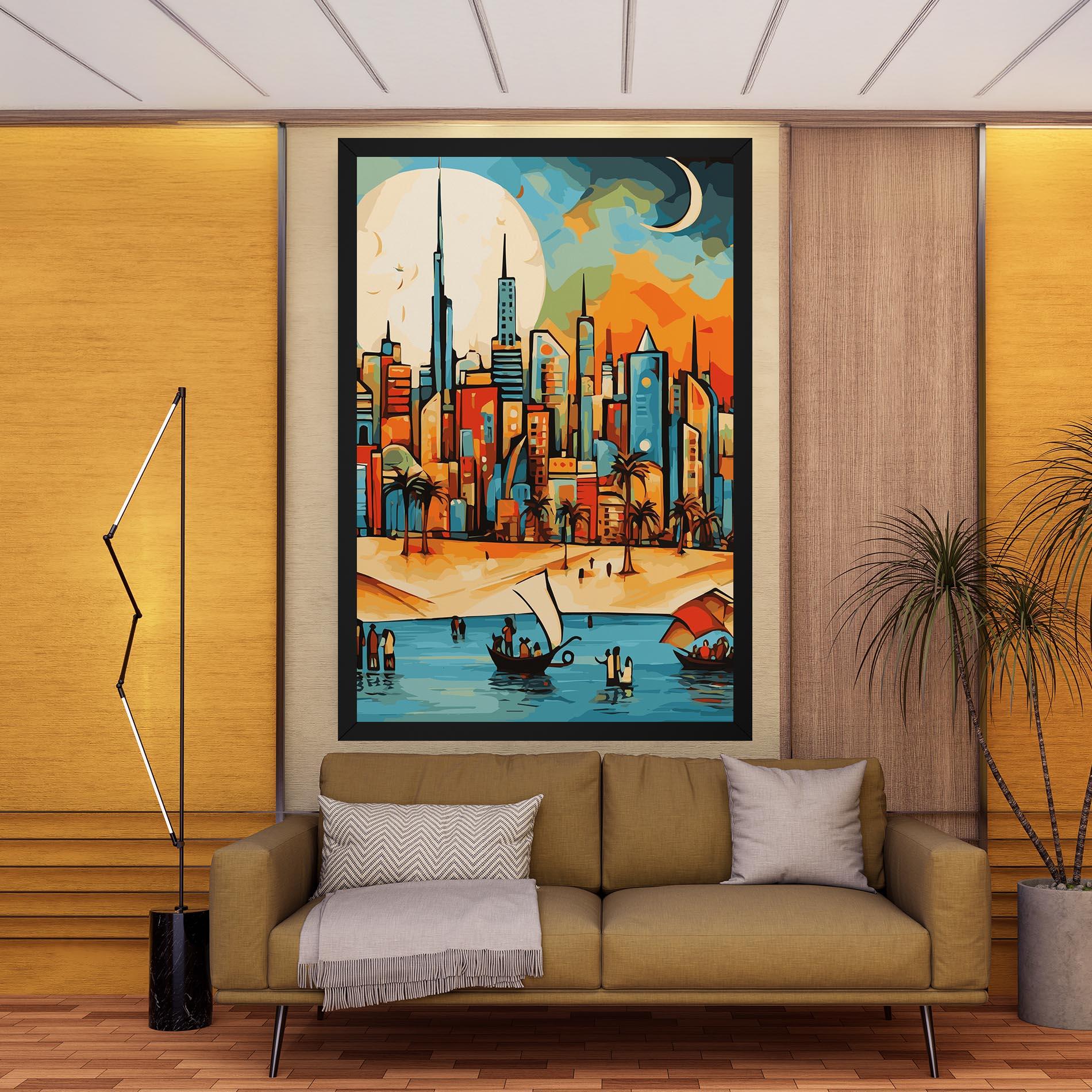 Tablou Canvas African Moon mockup 9