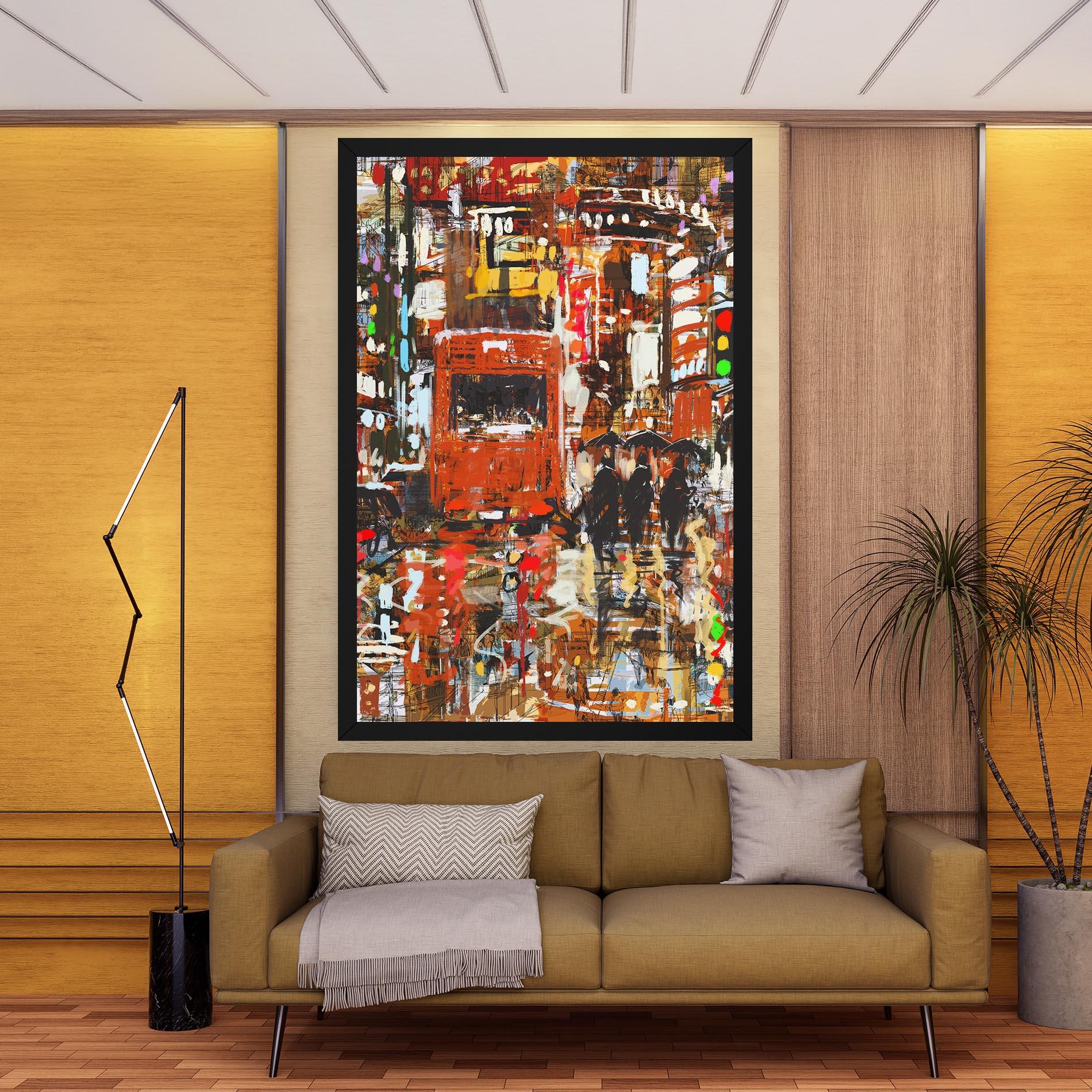 Tablou Canvas Seamless Colorful City mockup 9