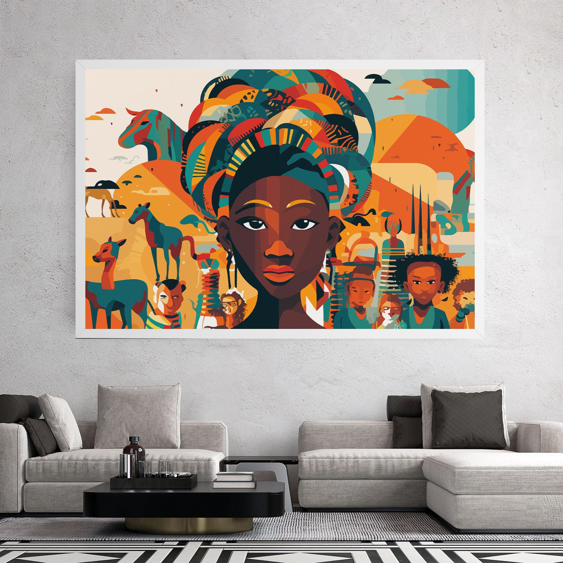 Tablou Canvas Child Africa Art mockup 2