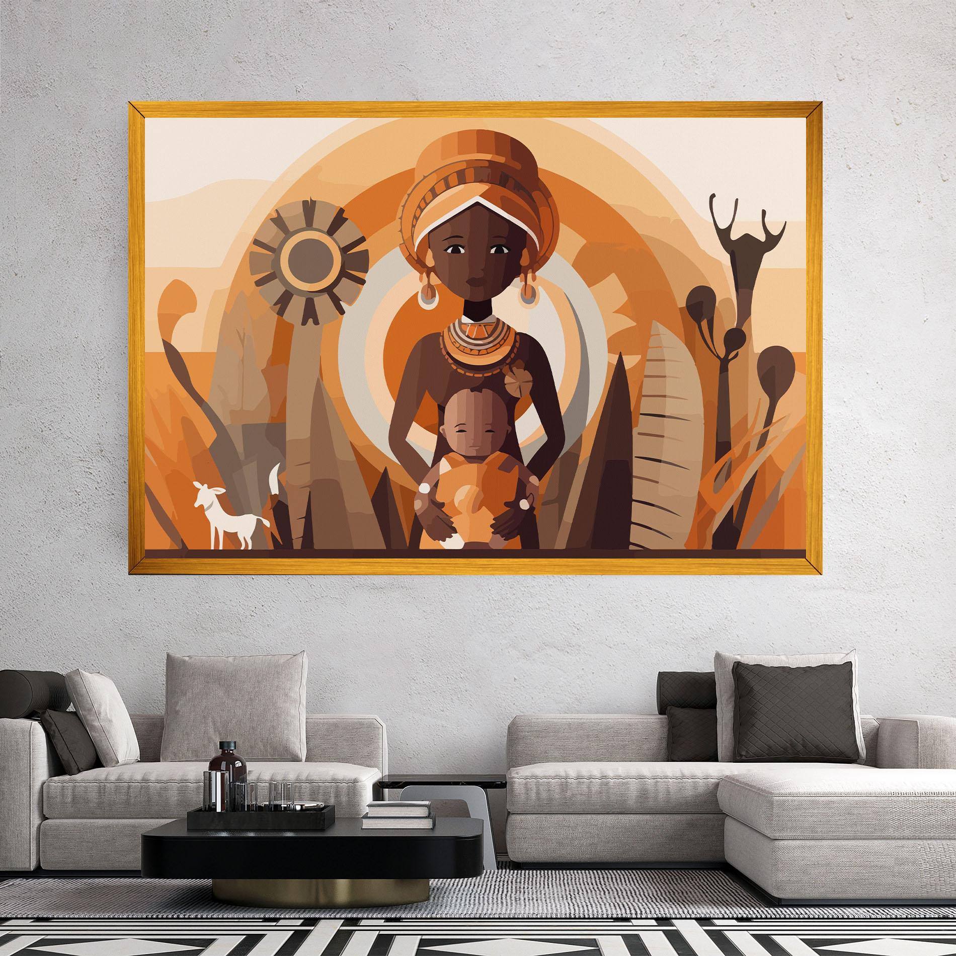 Tablou Canvas African Baby mockup 2