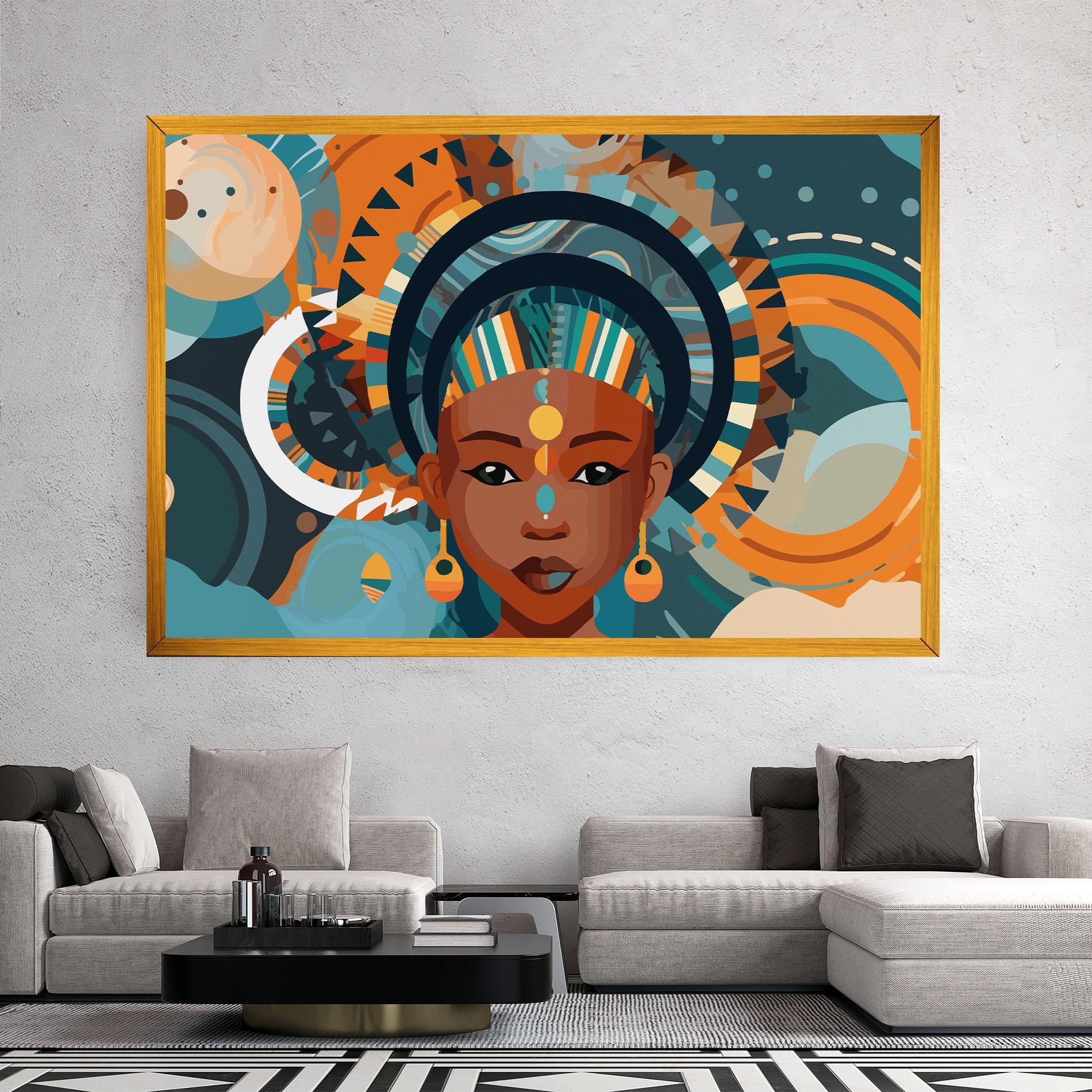 Tablou Canvas African Colorful Child mockup 2