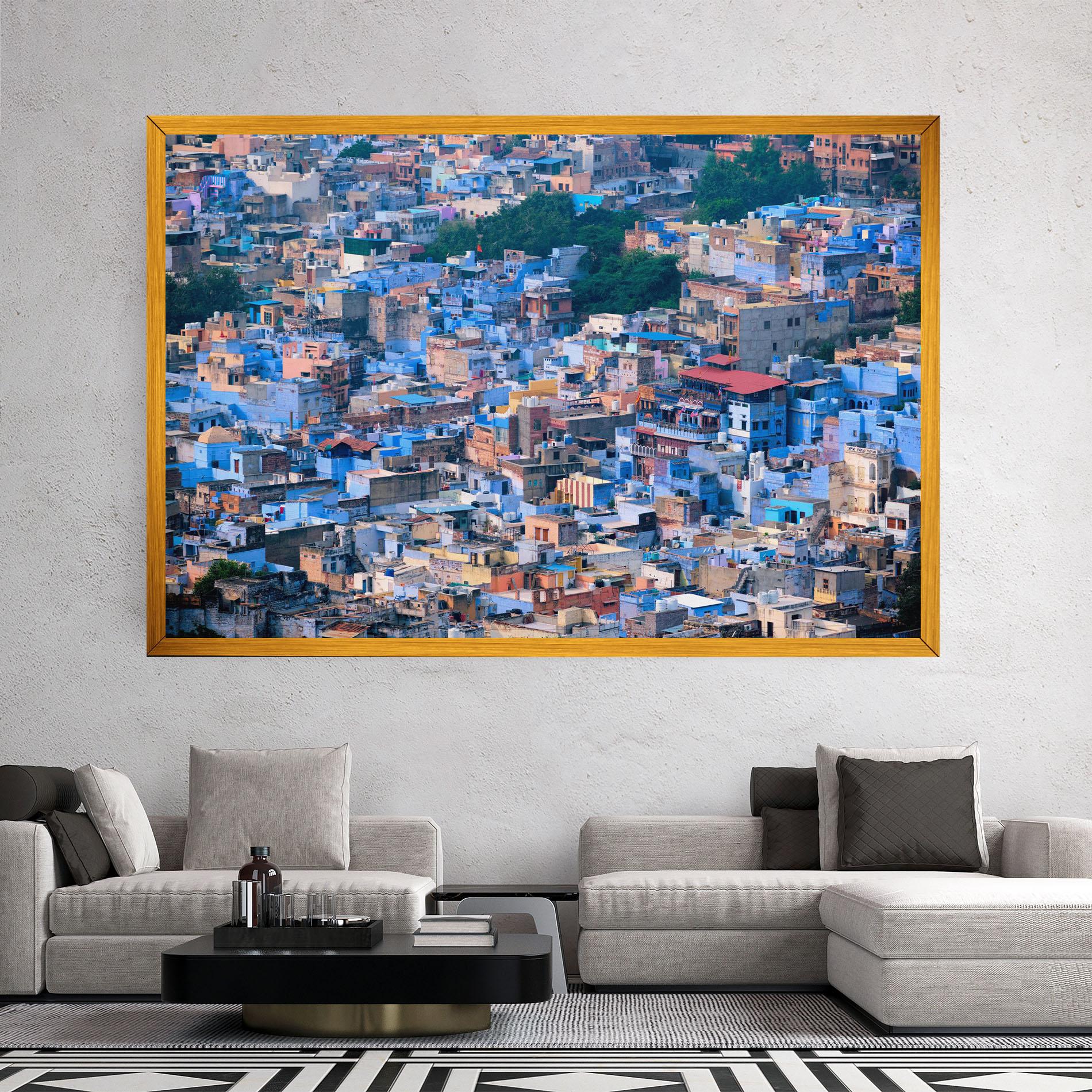 Tablou Canvas Blue City India mockup 2