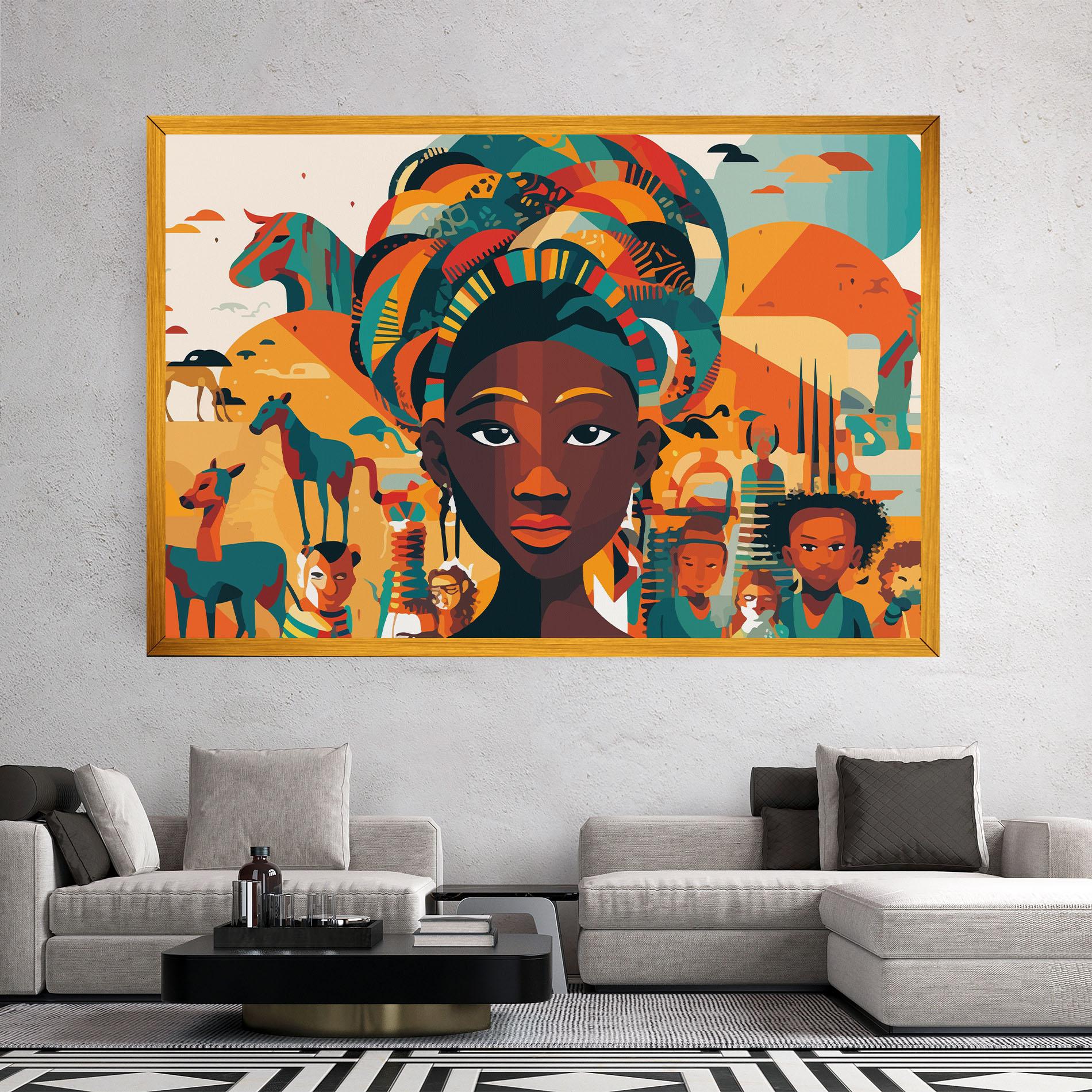 Tablou Canvas Child Africa Art mockup 2