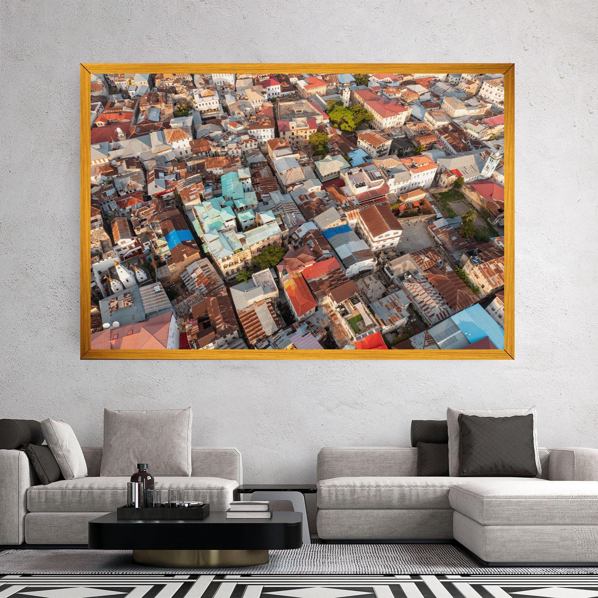 Tablou Canvas Island Tanzania Buildings mockup 2