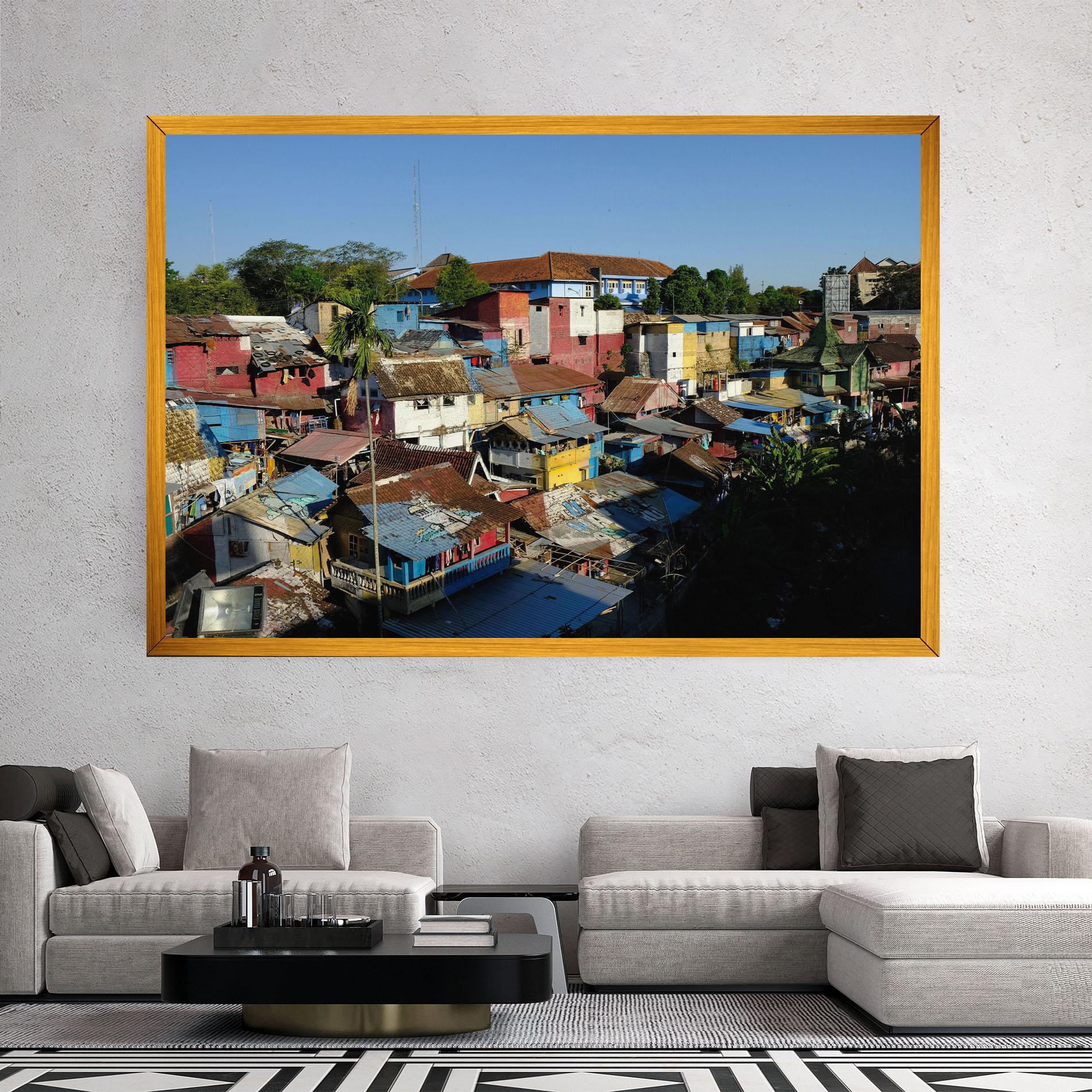 Tablou Canvas Slum Building mockup 2