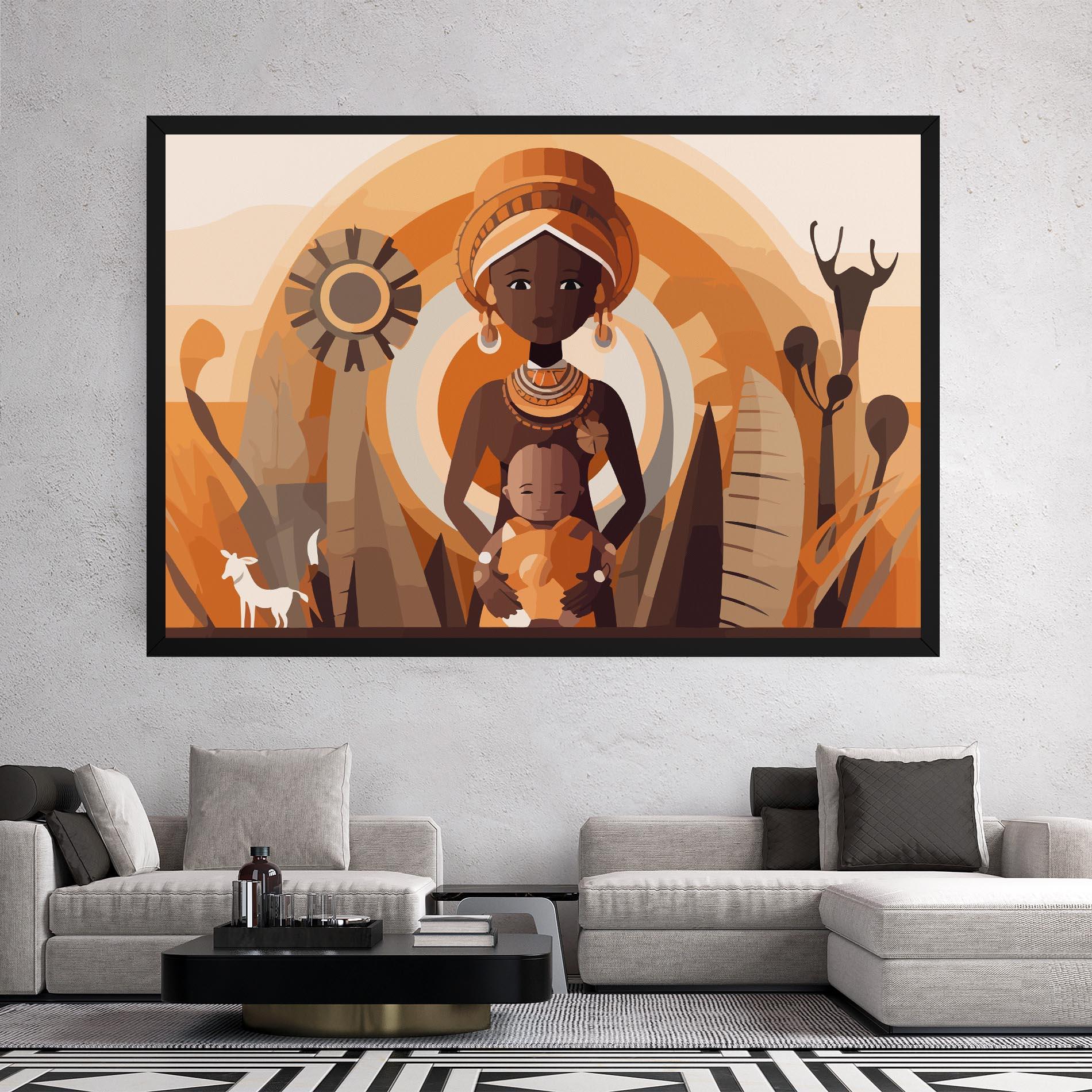 Tablou Canvas African Baby mockup 2