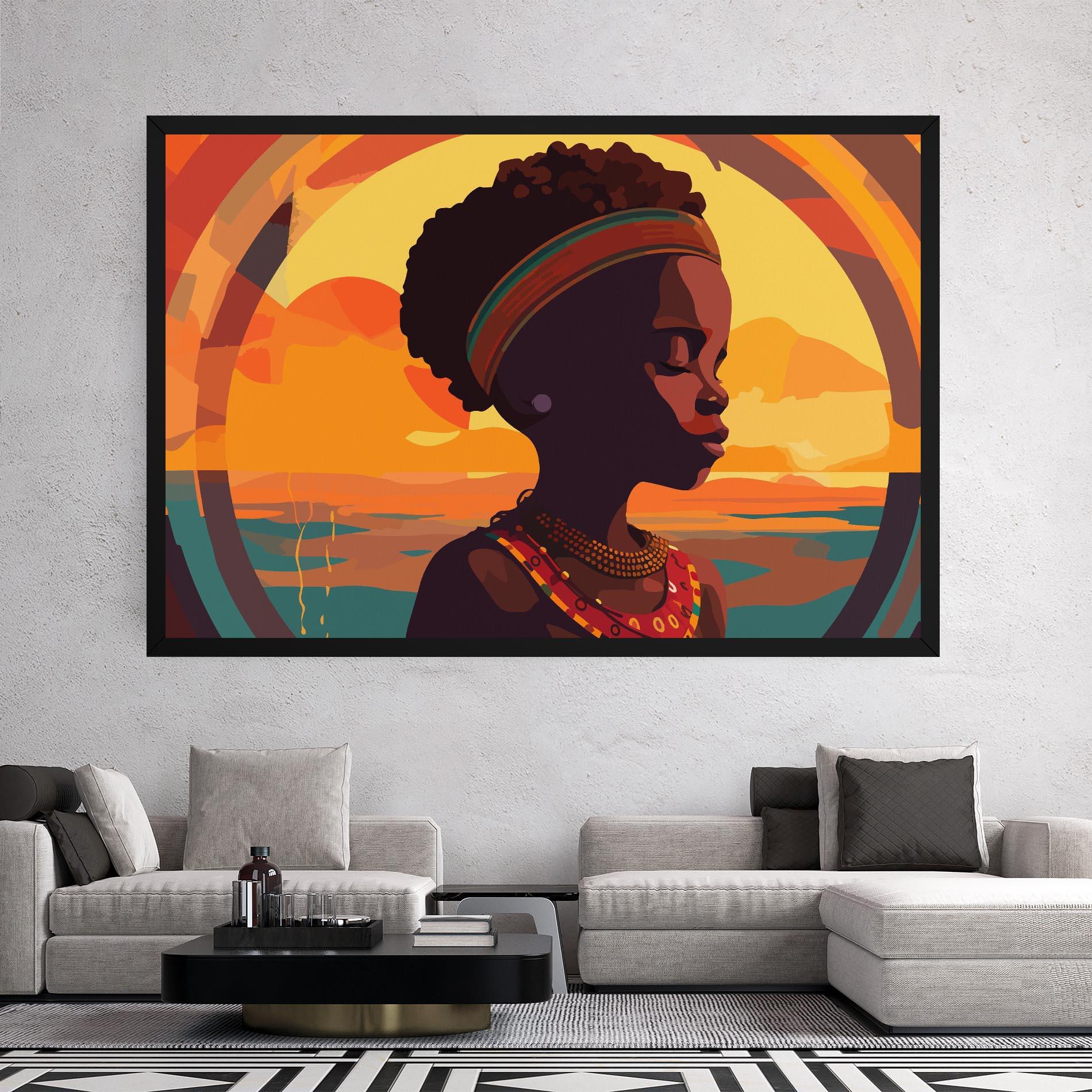 Tablou Canvas African Pretty Child mockup 2