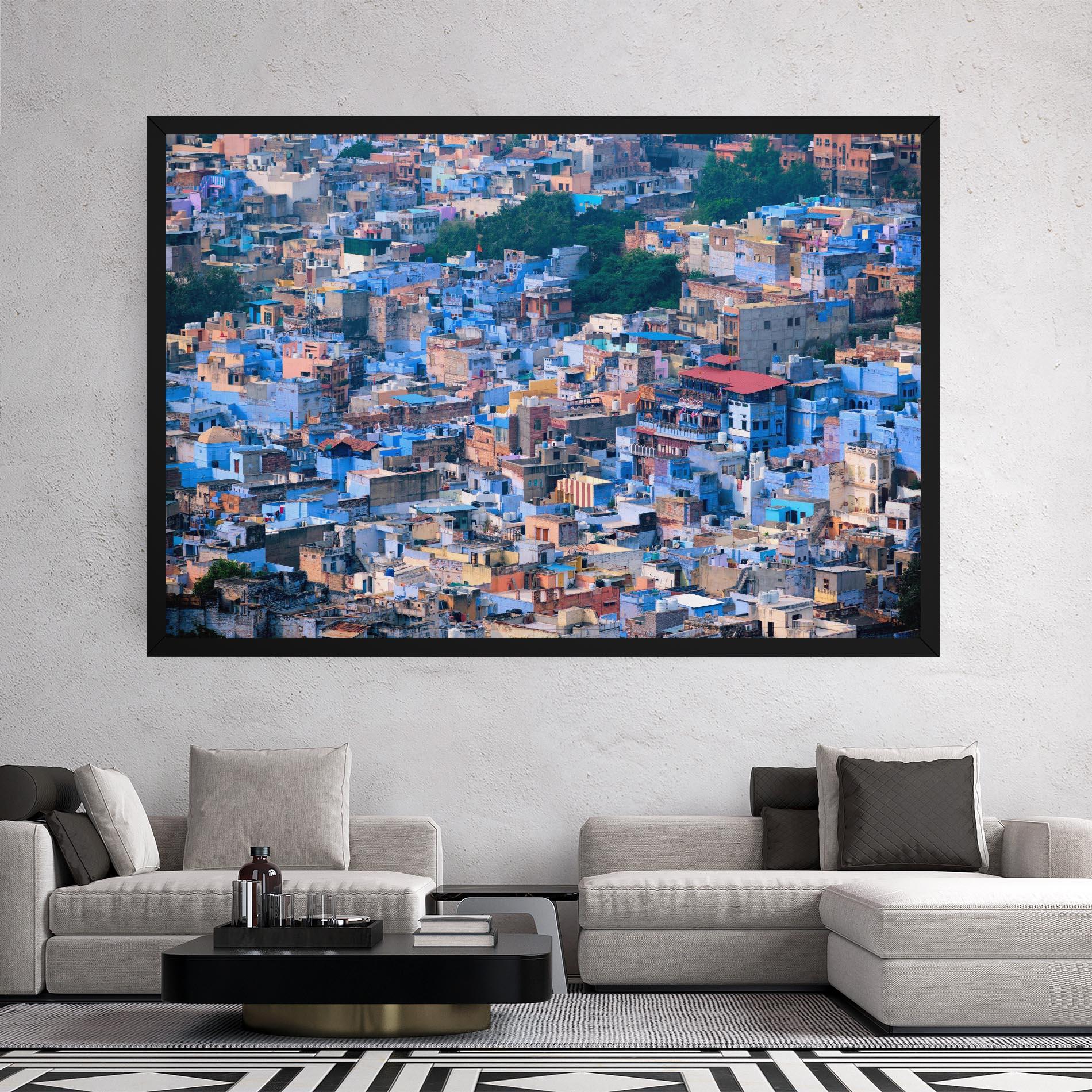 Tablou Canvas Blue City India mockup 2