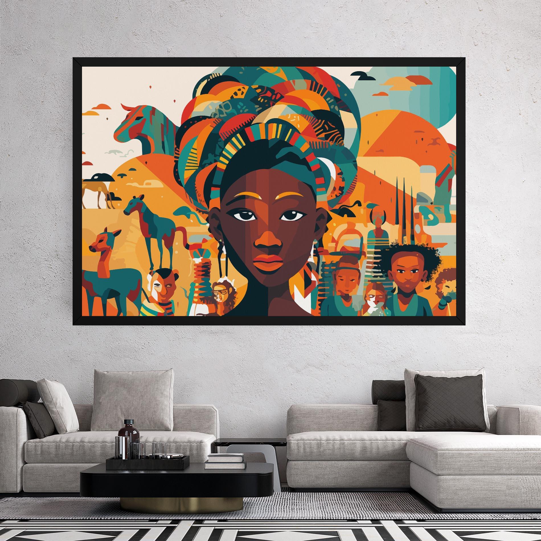 Tablou Canvas Child Africa Art mockup 2