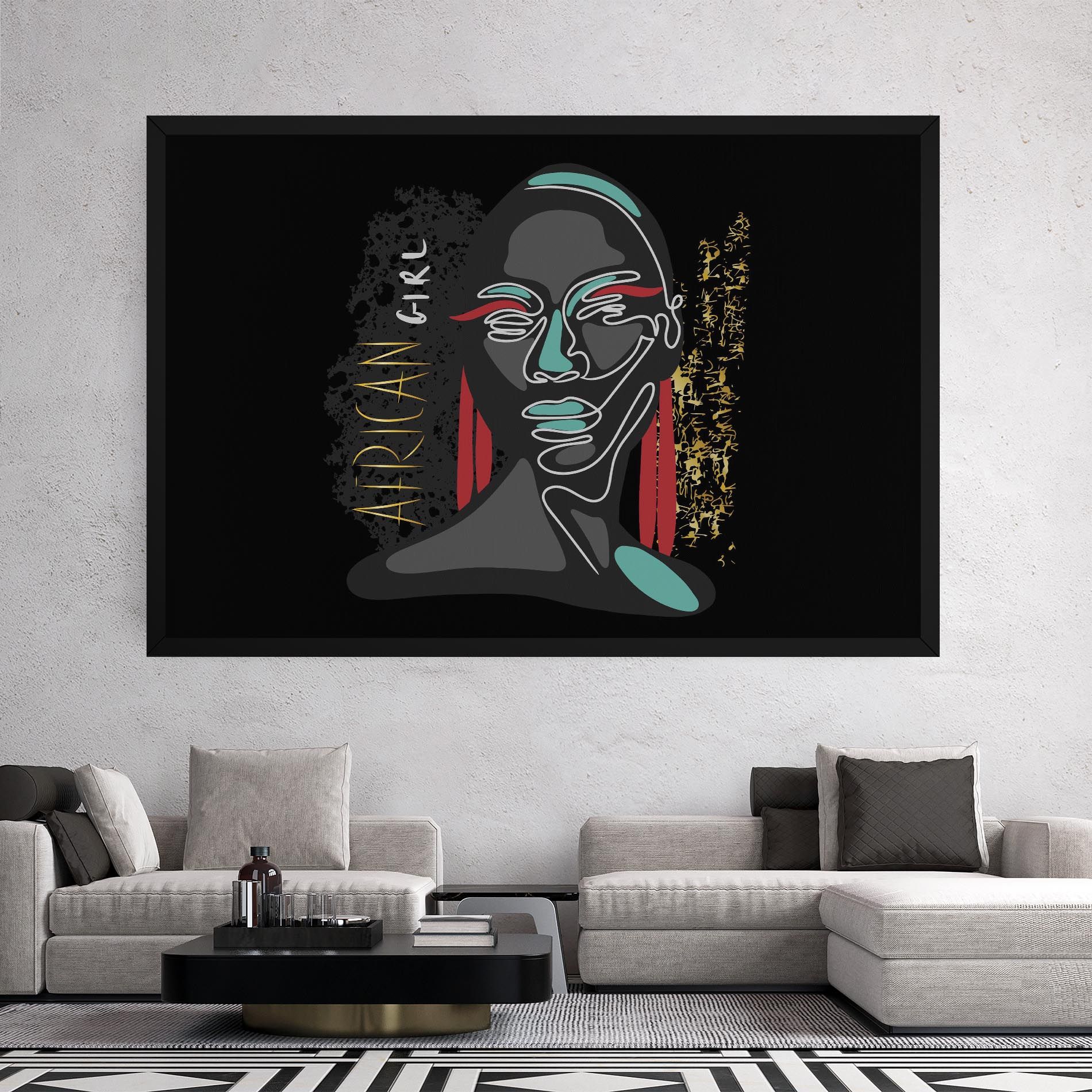 Gold African Girl mockup 2