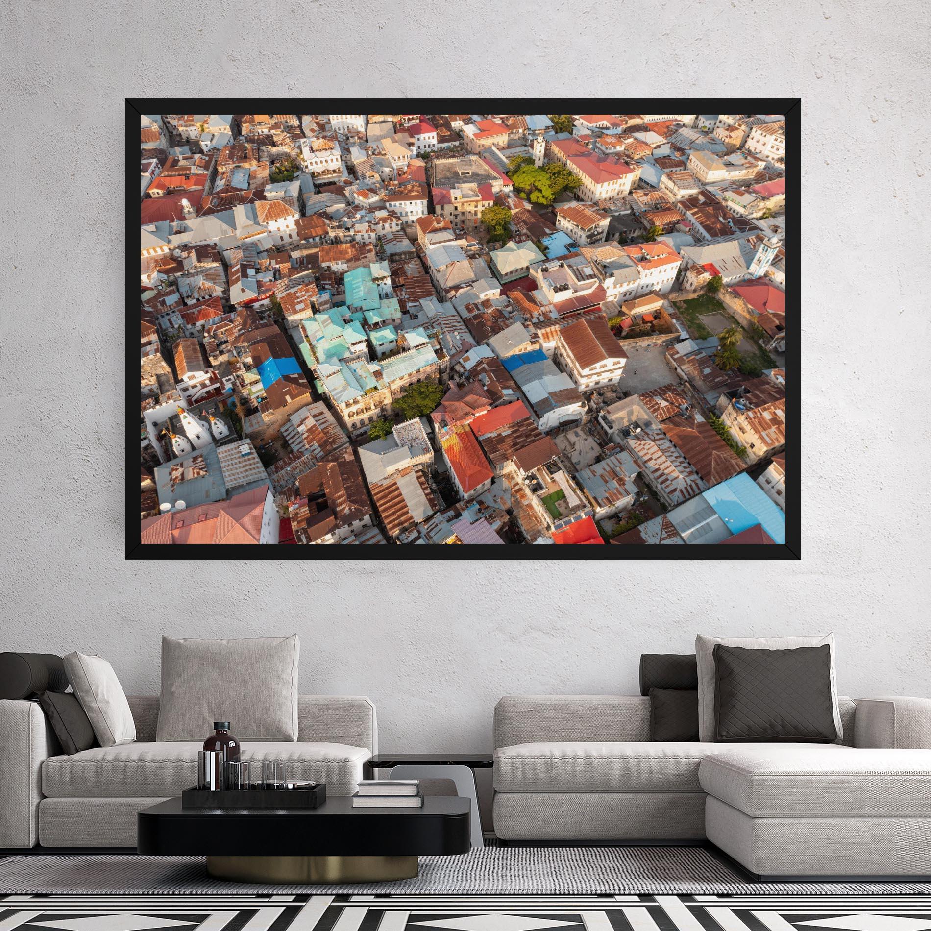 Tablou Canvas Island Tanzania Buildings mockup 2