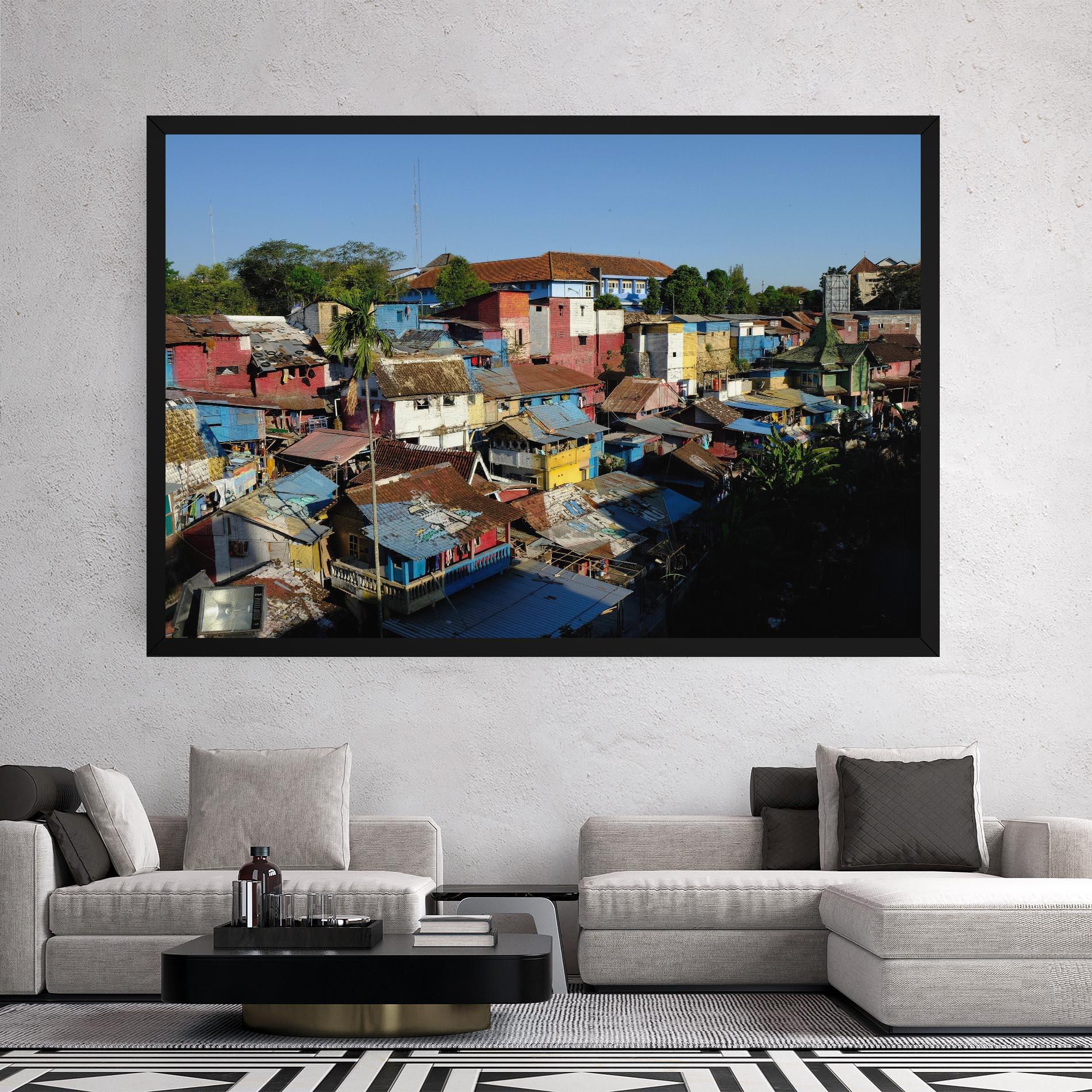 Tablou Canvas Slum Building mockup 2