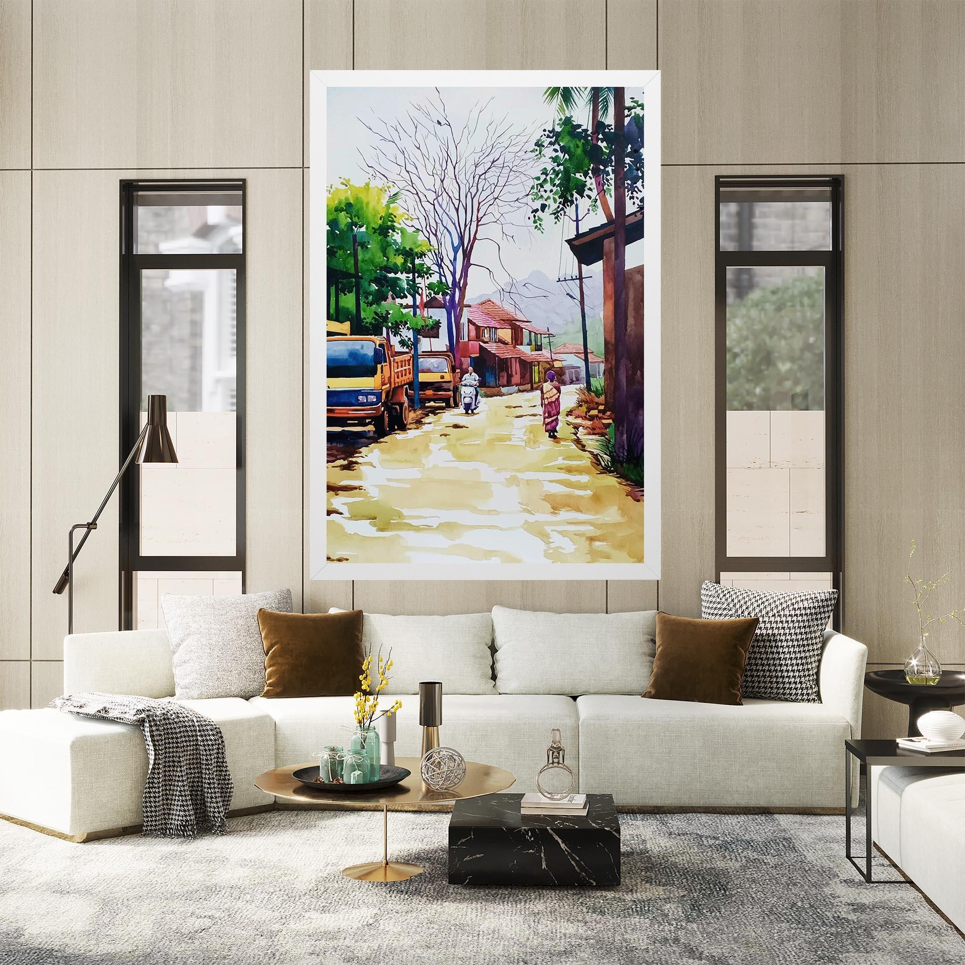 Tablou Canvas African City mockup 2