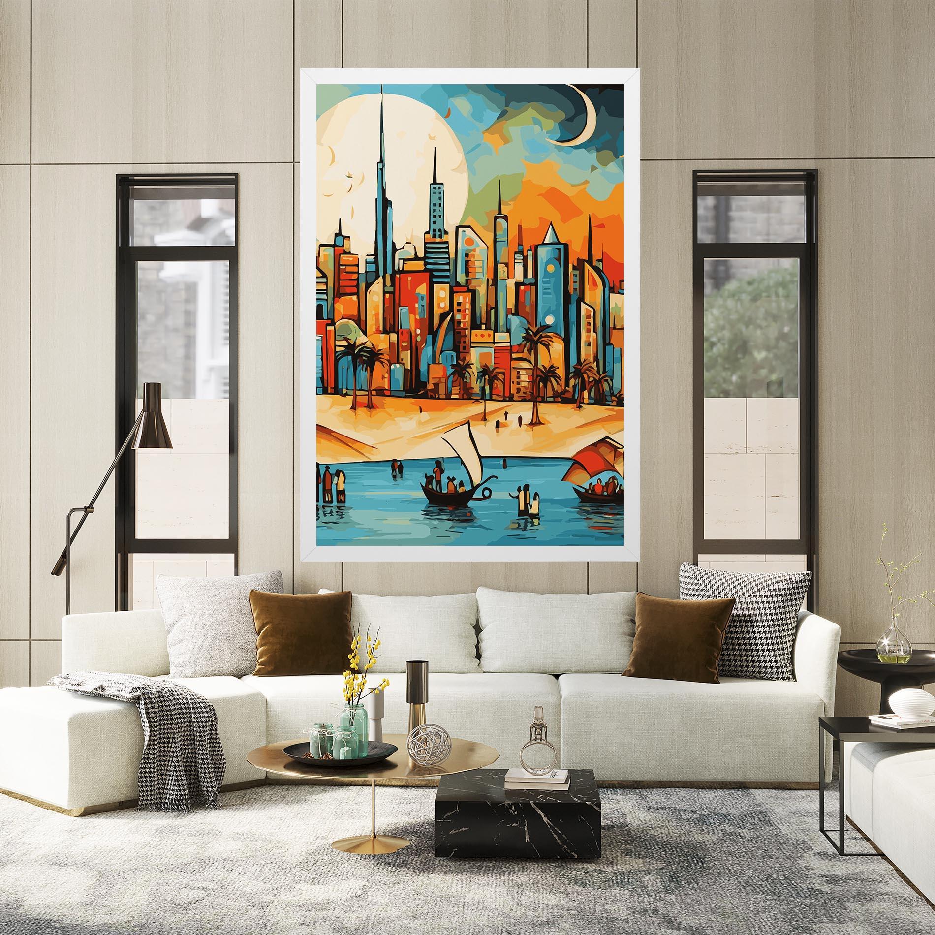 Tablou Canvas African Moon mockup 2