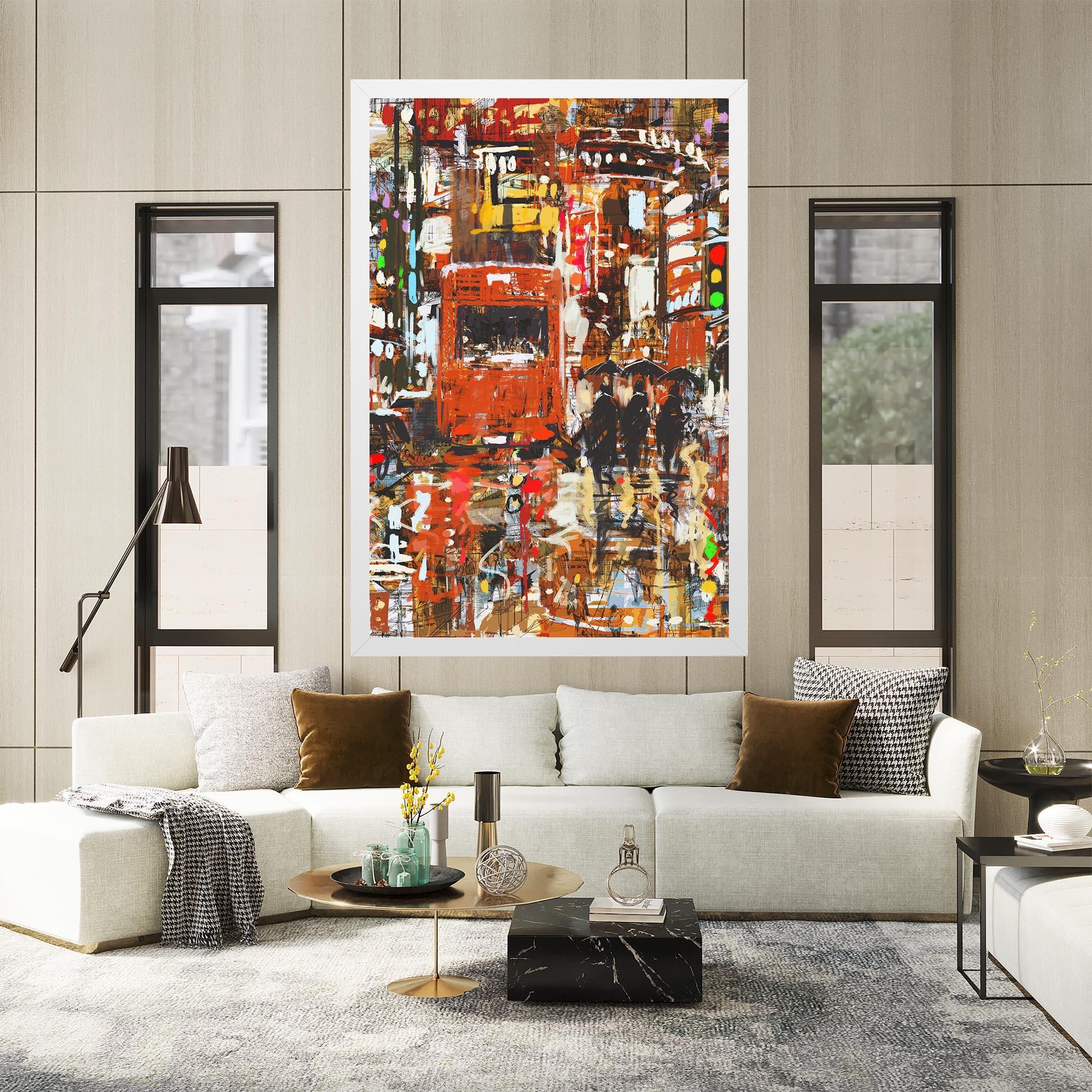 Tablou Canvas Seamless Colorful City mockup 2