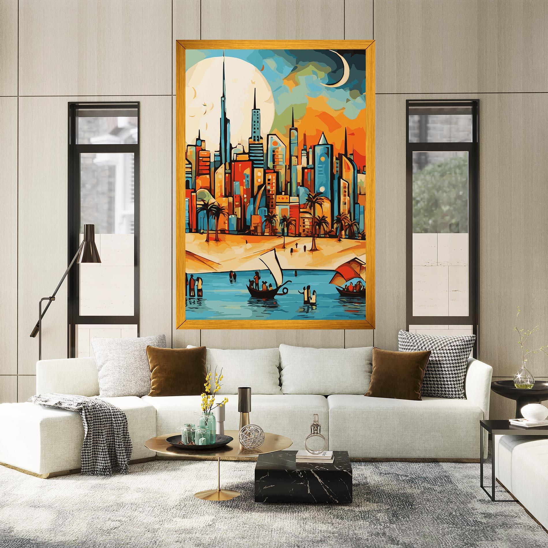 Tablou Canvas African Moon mockup 2