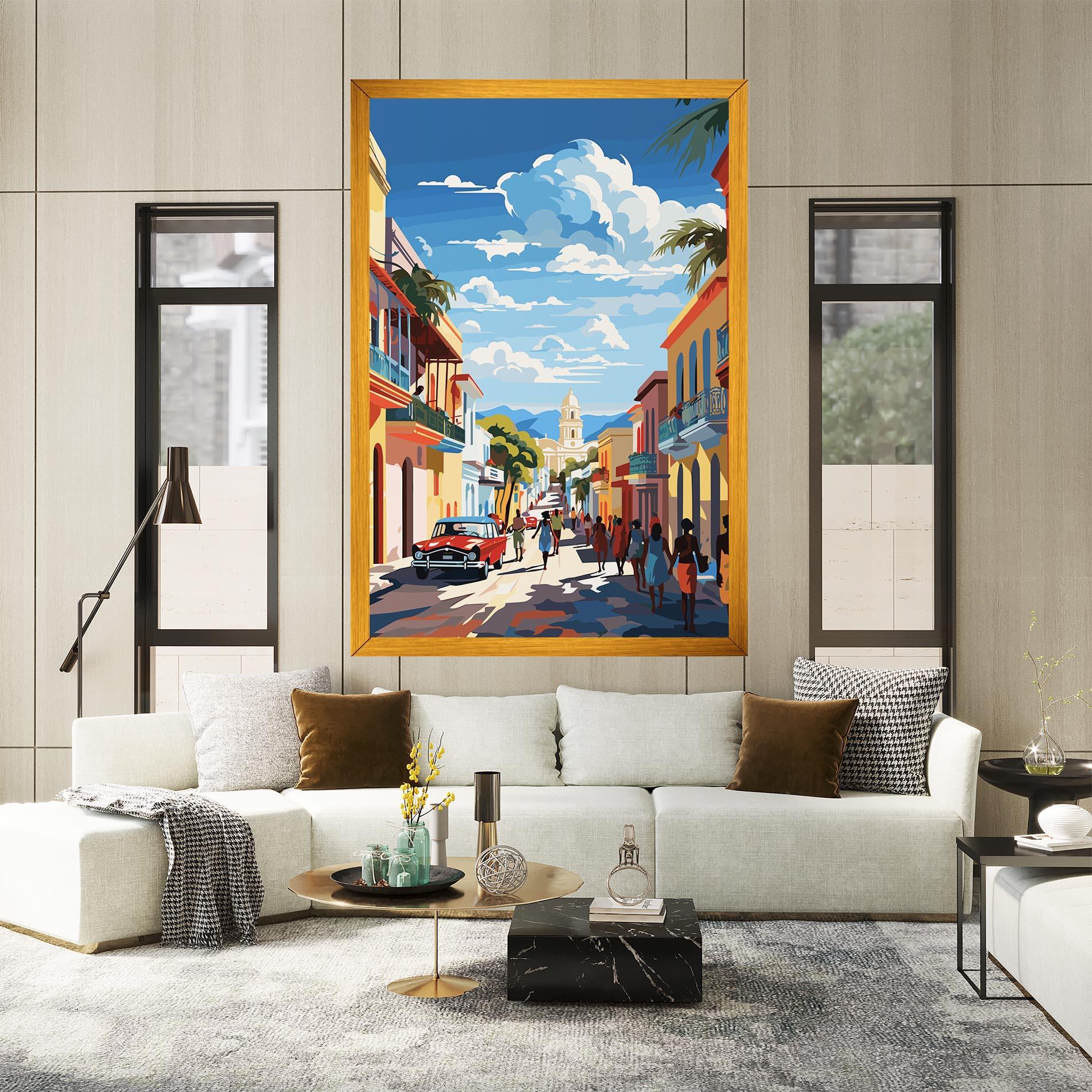 Tablou Canvas African Street mockup 2