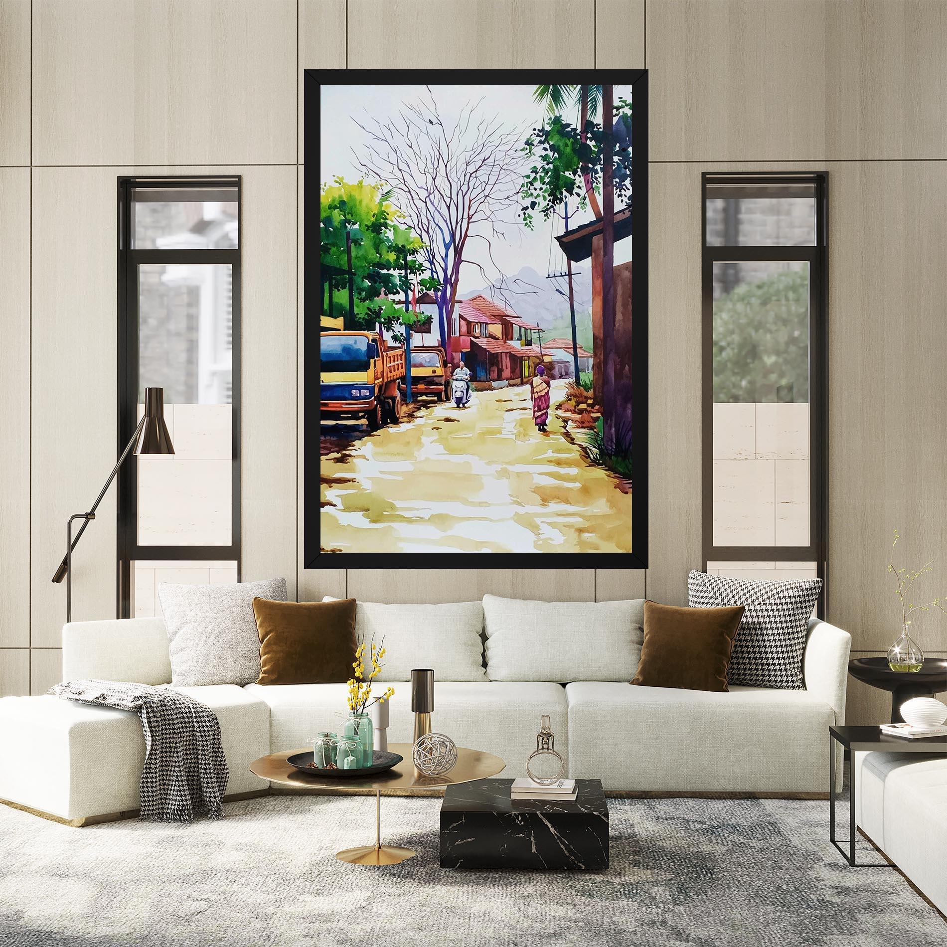 Tablou Canvas African City mockup 2