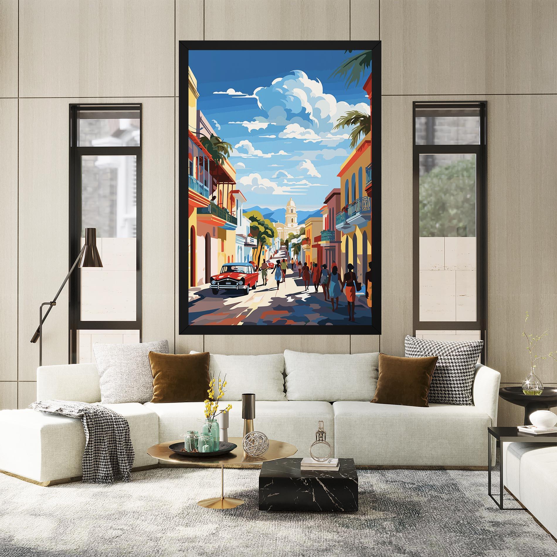 Tablou Canvas African Street mockup 2