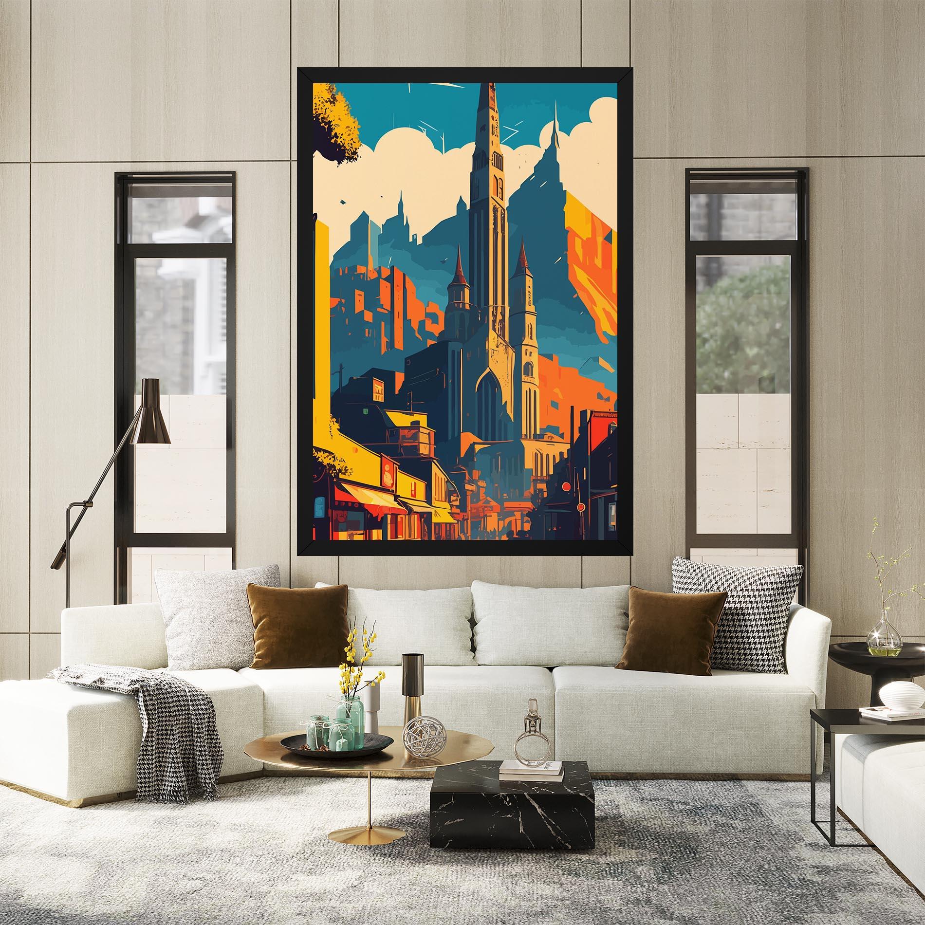 Tablou Canvas African Tower mockup 2