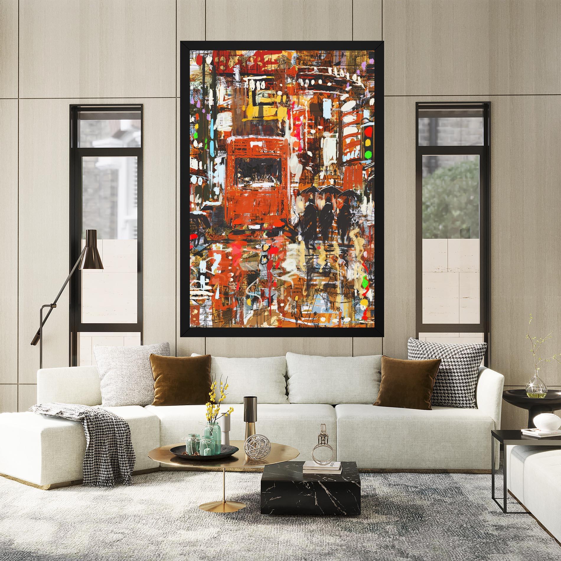 Tablou Canvas Seamless Colorful City mockup 2