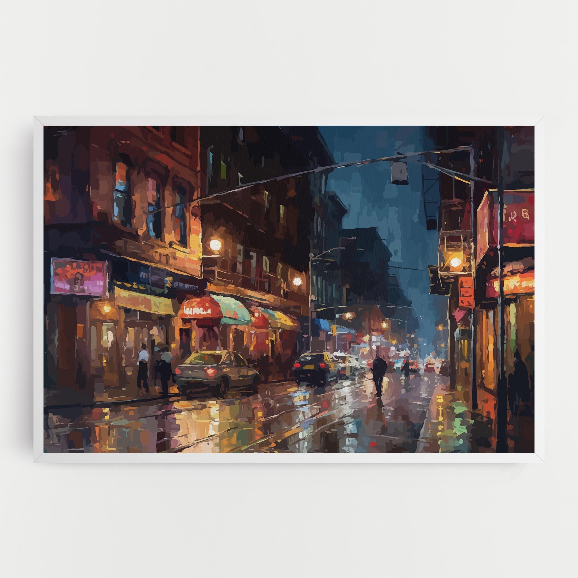 Tablou Canvas City Cars Night mockup 0