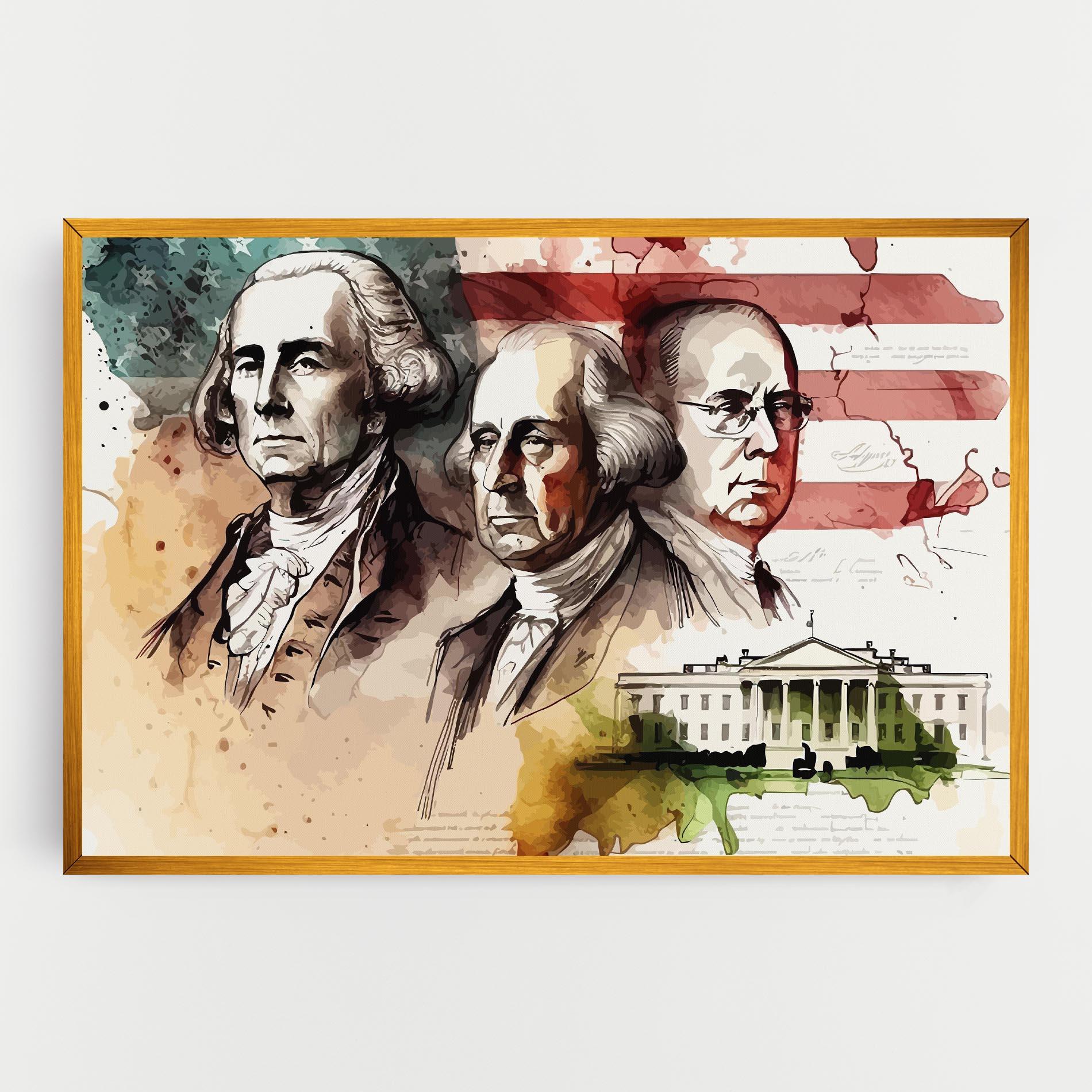 Tablou Canvas American Art Flag mockup 0