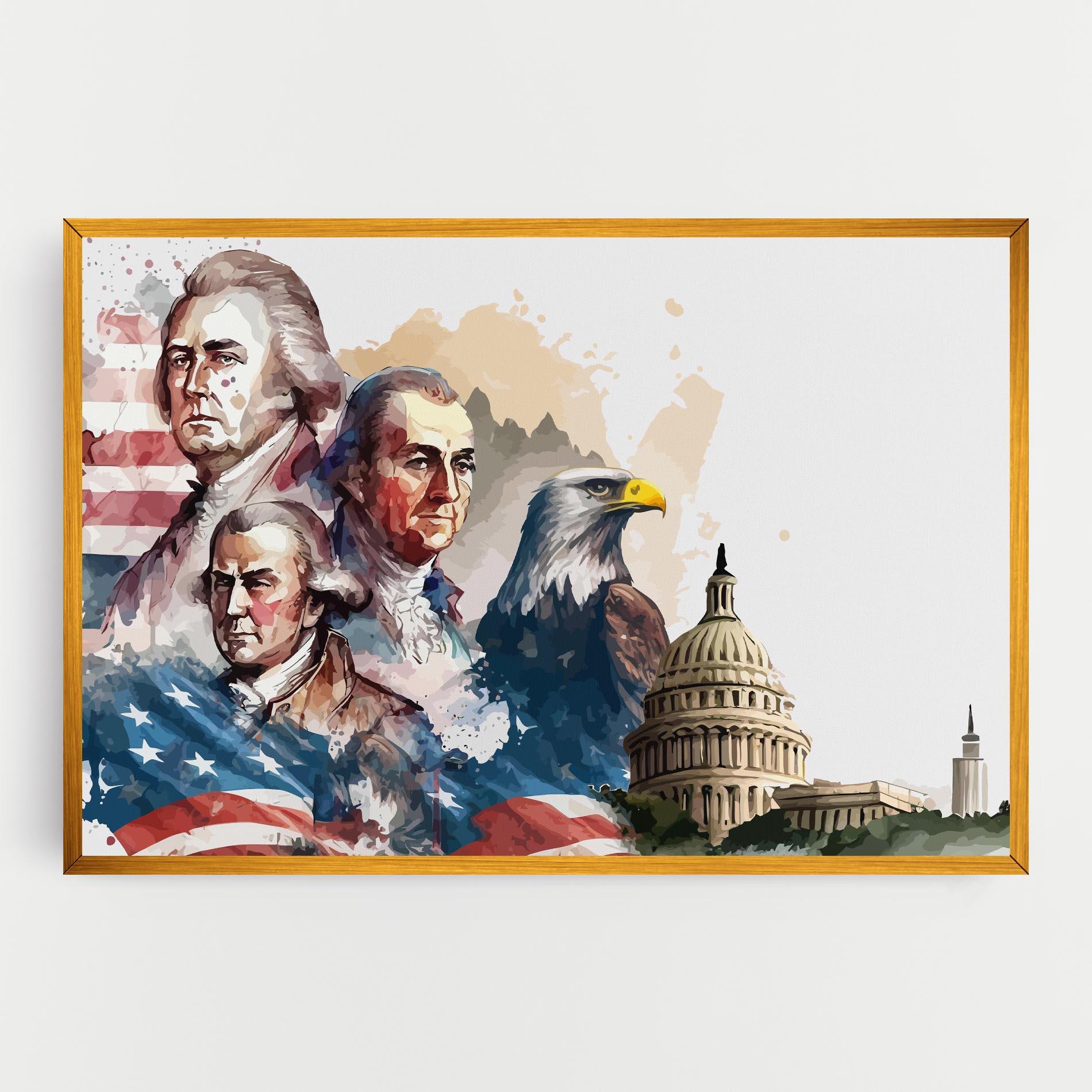 Tablou Canvas American Flag Art mockup 0