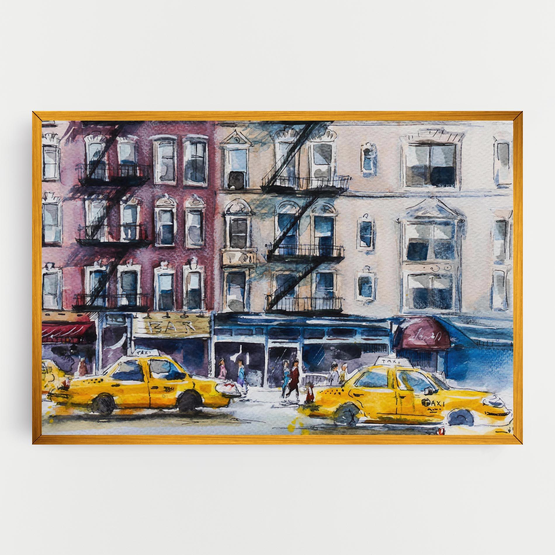 Tablou Canvas Newyork Taxi mockup 0