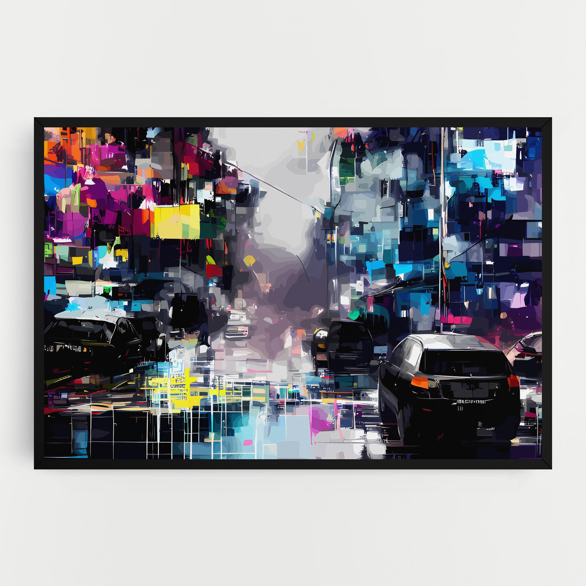 Tablou Canvas Grunge City Street mockup 0