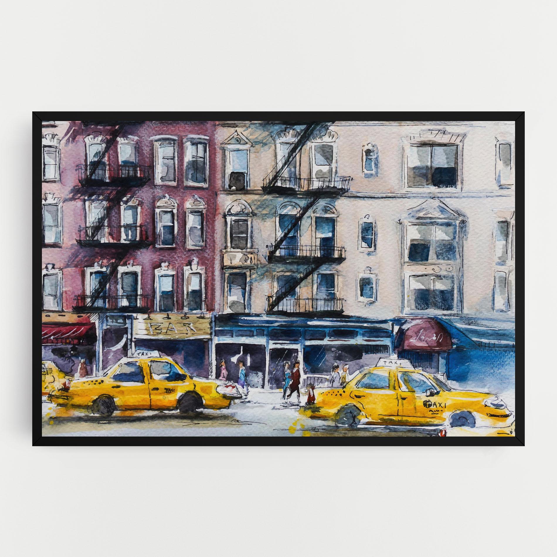 Tablou Canvas Newyork Taxi mockup 0