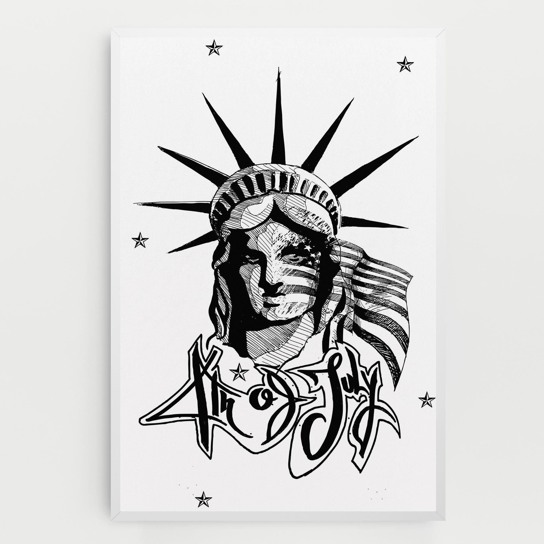 Tablou Canvas Head Of Liberty Statue mockup 0