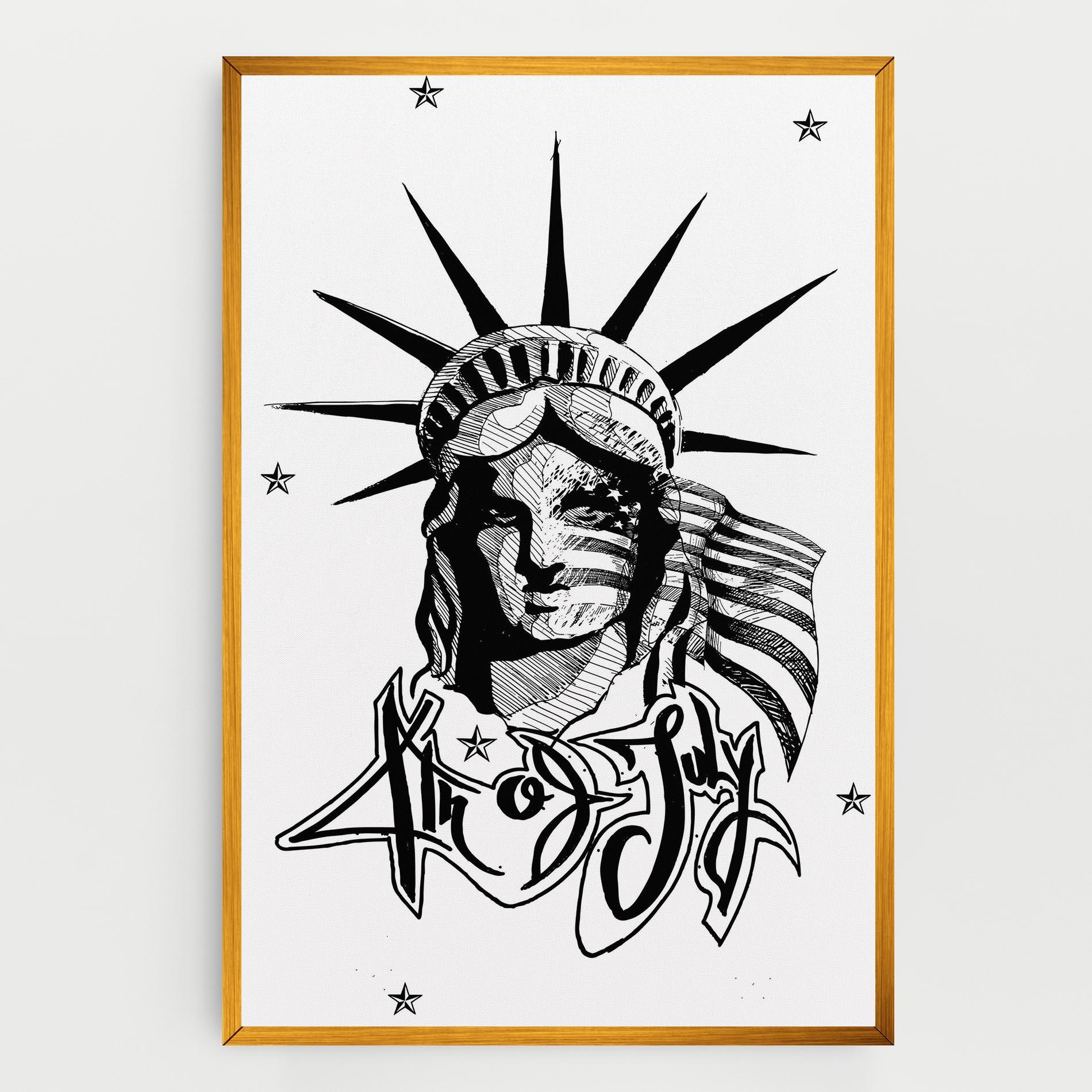 Tablou Canvas Head Of Liberty Statue mockup 0
