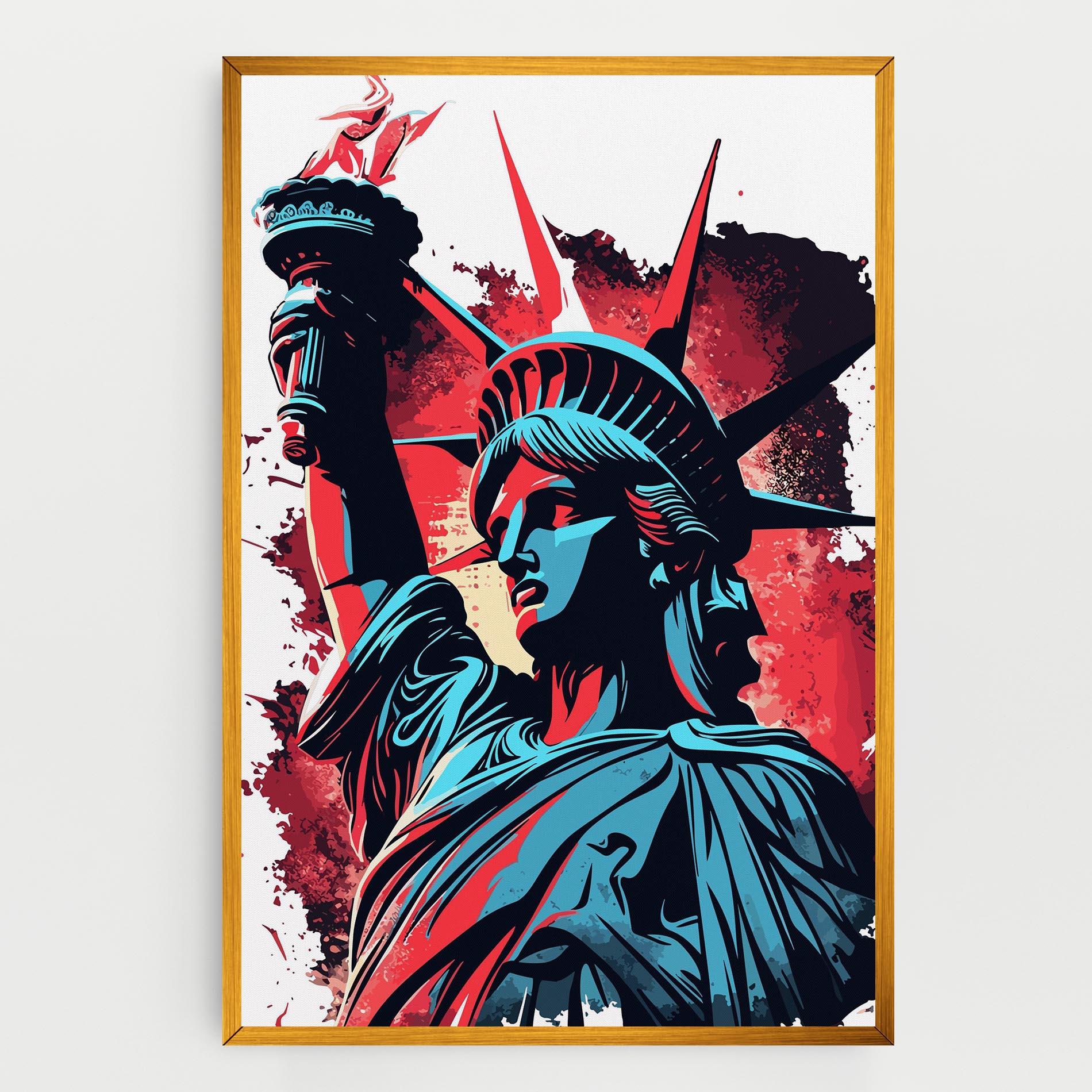 Tablou Canvas Liberty Statue Art mockup 0