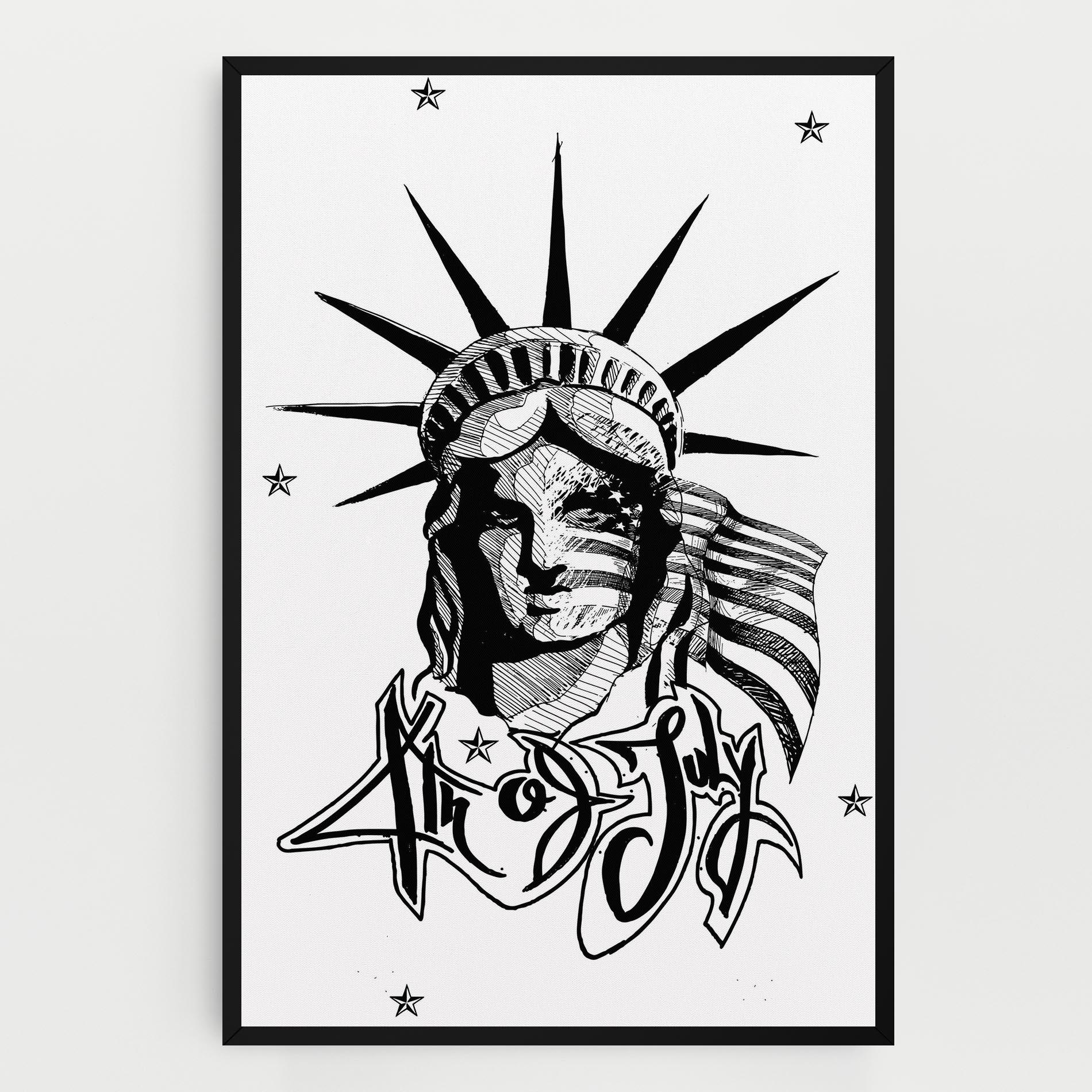Tablou Canvas Head Of Liberty Statue mockup 0