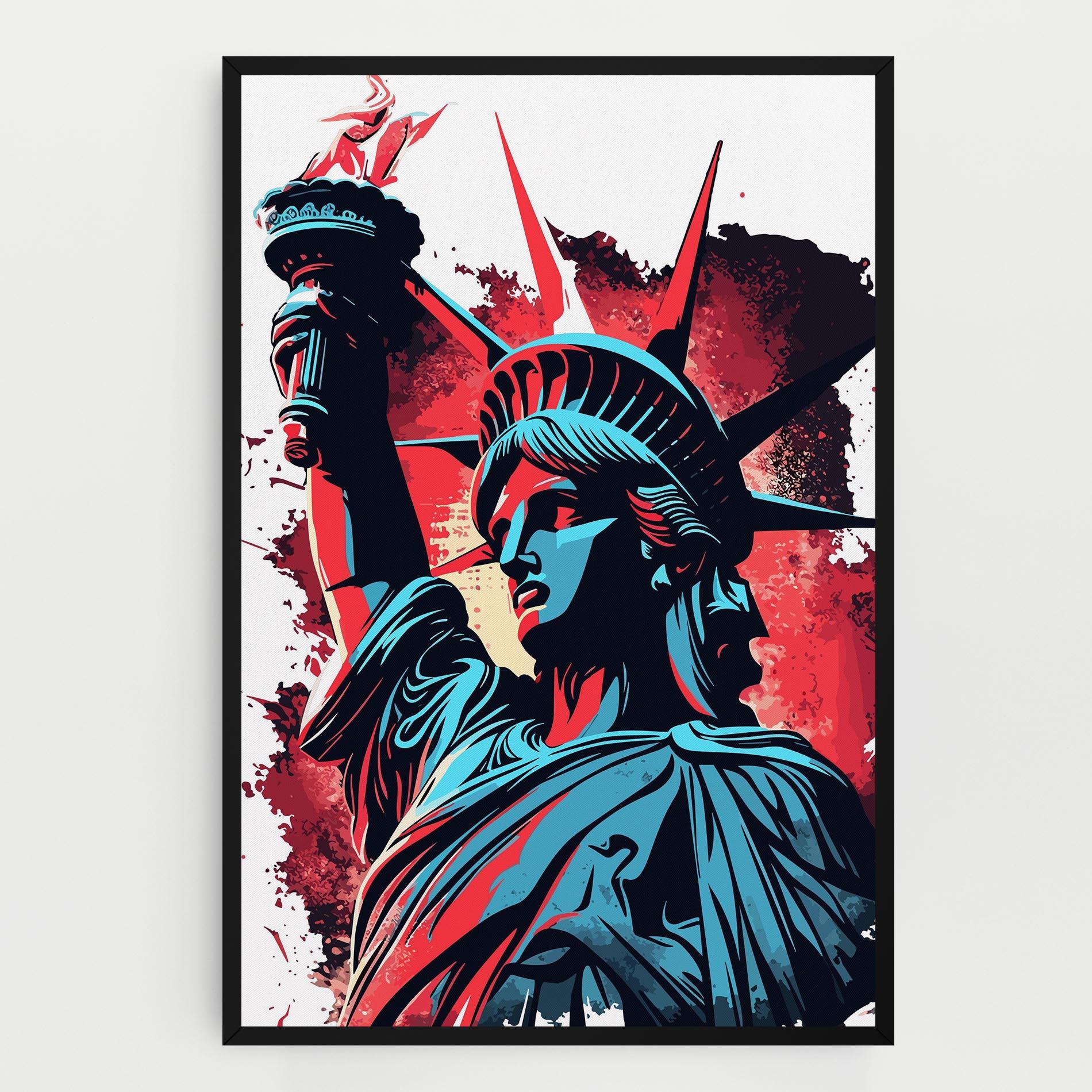 Tablou Canvas Liberty Statue Art mockup 0