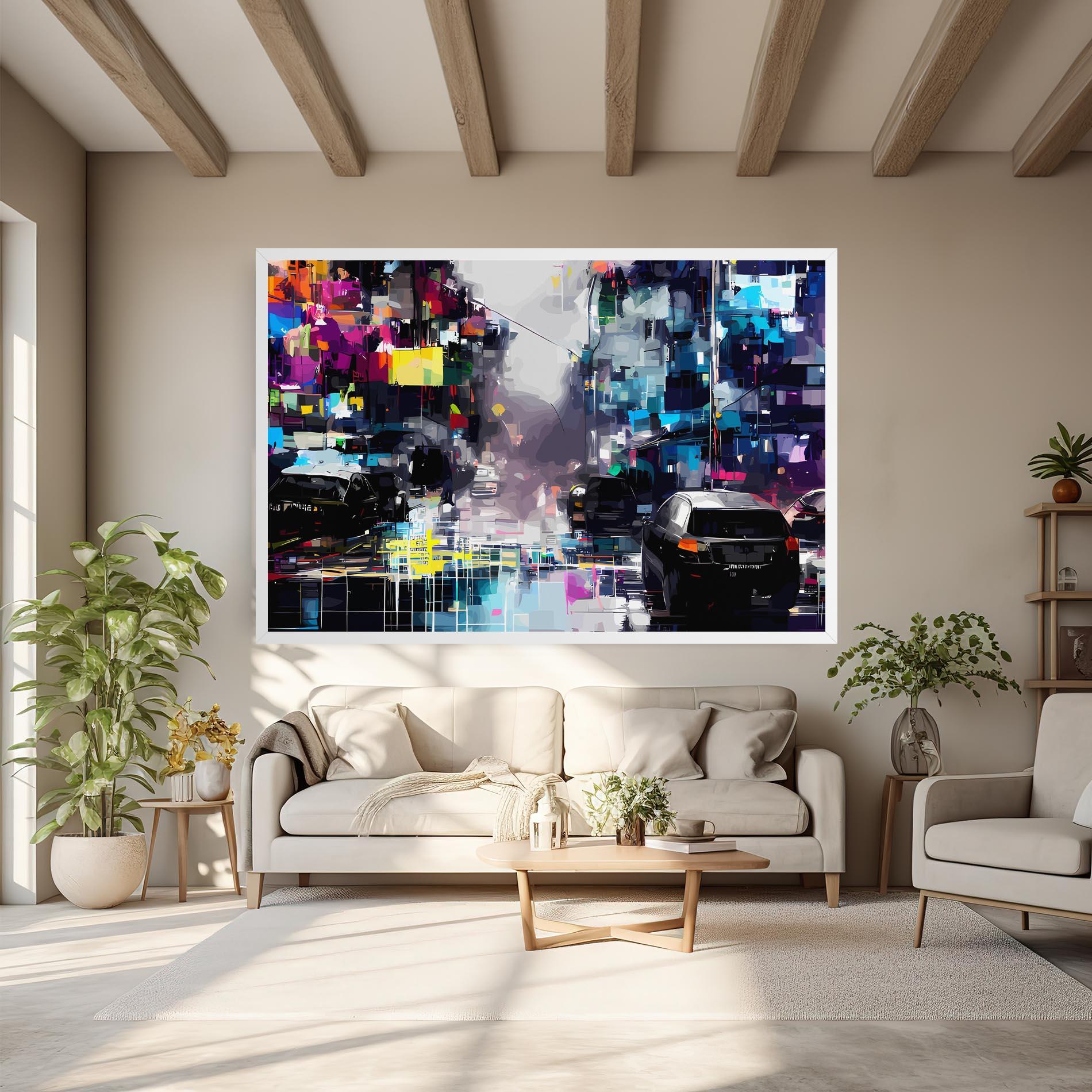 Tablou Canvas Grunge City Street mockup 6